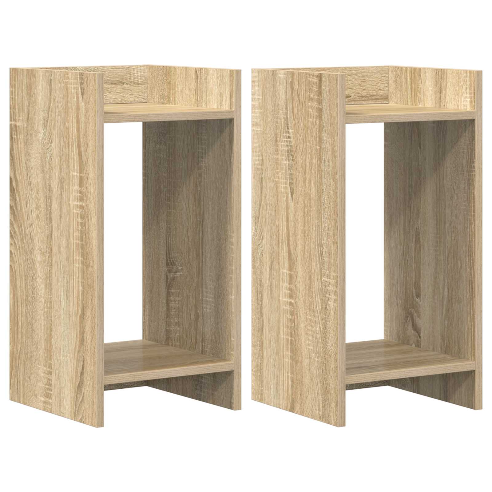 Vidaxl Plant Stand 2 Pcs Sonoma Oak 30 X 30 X 60 Cm Engineered Wood