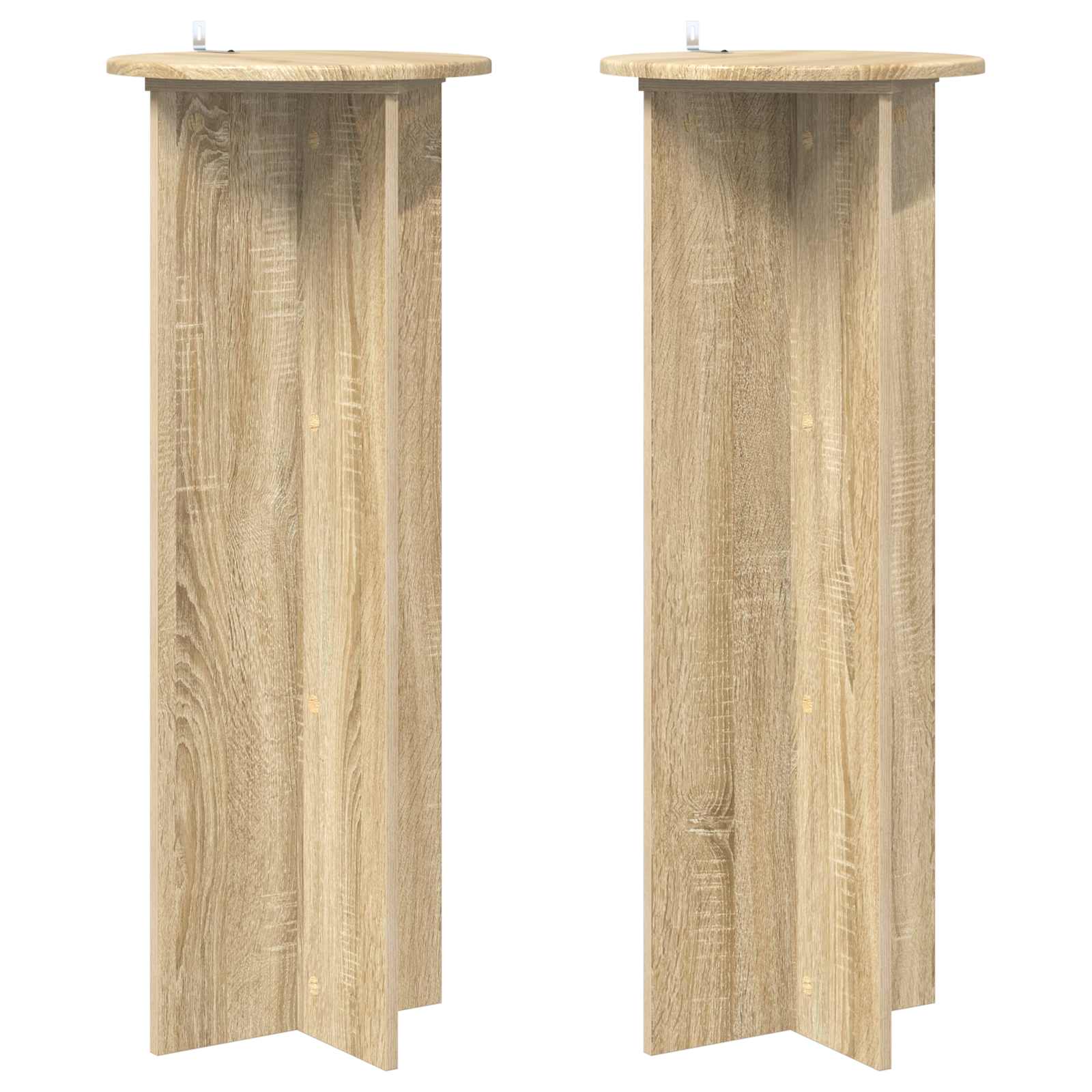 Vidaxl Plant Stand 2 Pcs Sonoma Oak Ø40 X 100 Cm Engineered Wood