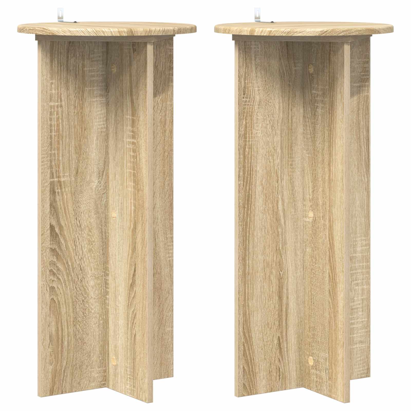 Vidaxl Plant Stand 2 Pcs Sonoma Oak 40 X 40 X 80 Cm Engineered Wood