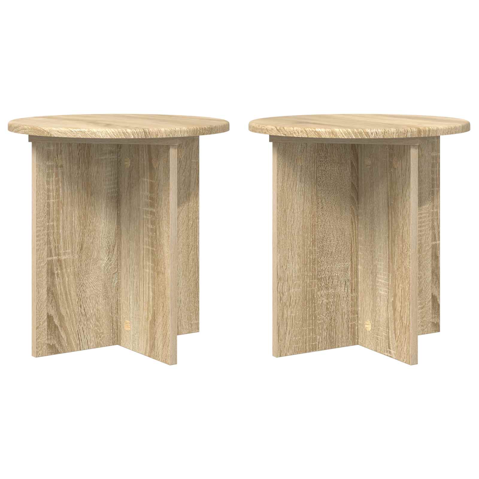 Vidaxl Plant Stand 2 Pcs Sonoma Oak 40 X 40 X 40 Cm Engineered Wood