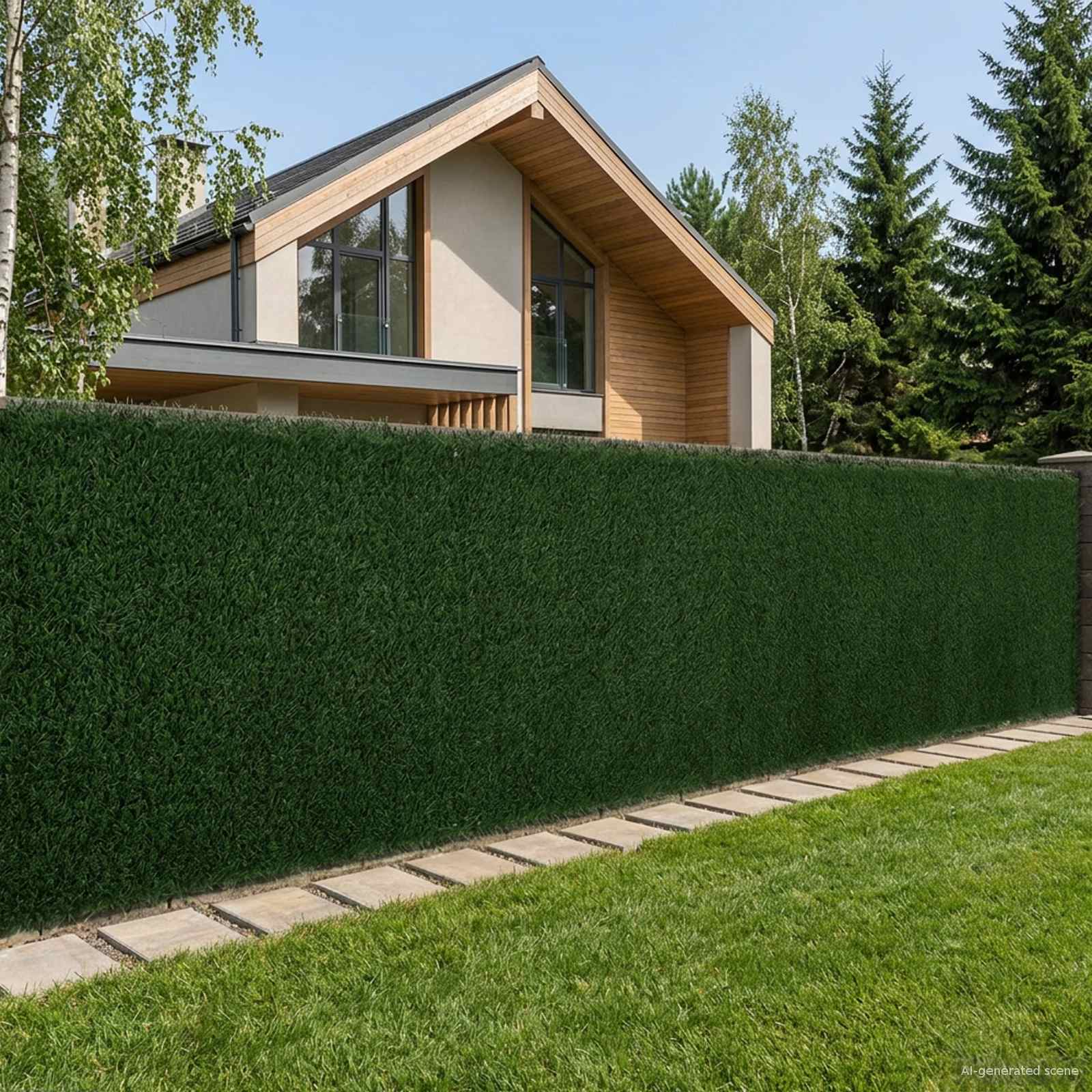 Vidaxl Artificial Fence Dark Green 1 X 4 M Pvc And Steel