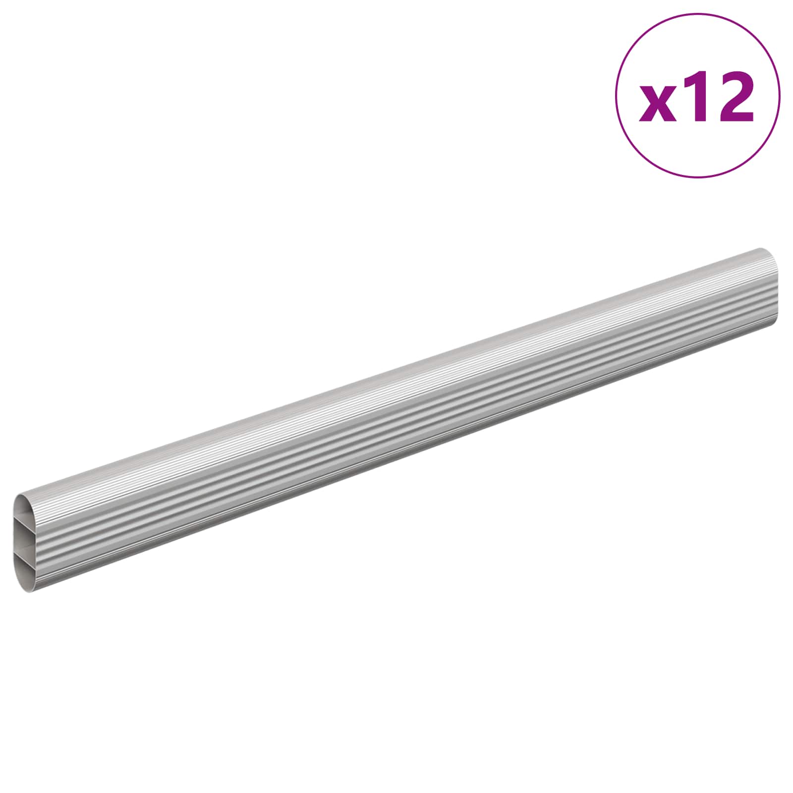 Kleiderstange 12 Stk. Silber 316 X 15 X 29 Mm Vidaxl