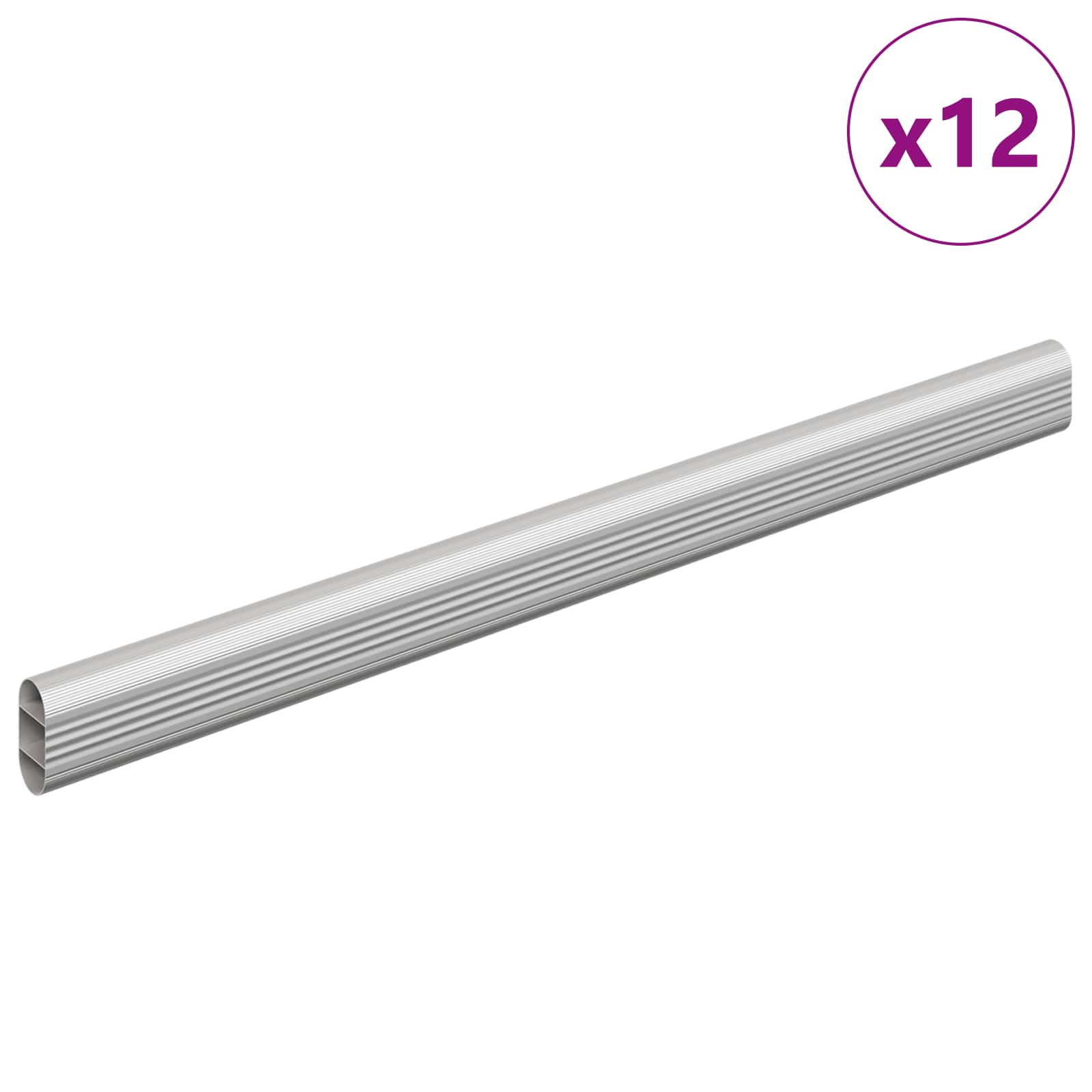 Kleiderstange 12 Stk. Silber 372 X 15 X 29 Mm Vidaxl
