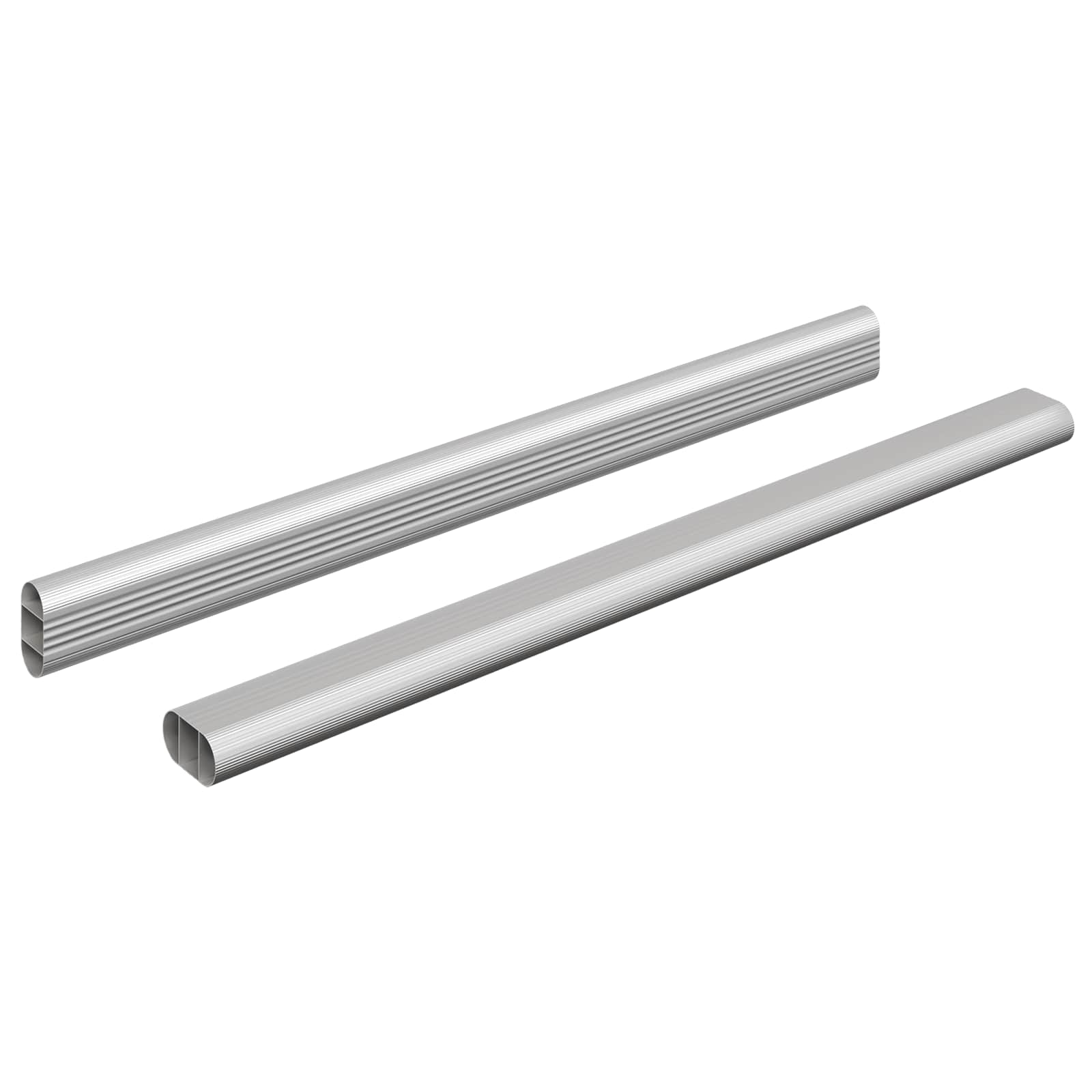 Kleiderstange 2 Stk. Silber 464 X 15 X 29 Mm Aluminiumlegierung Vidaxl