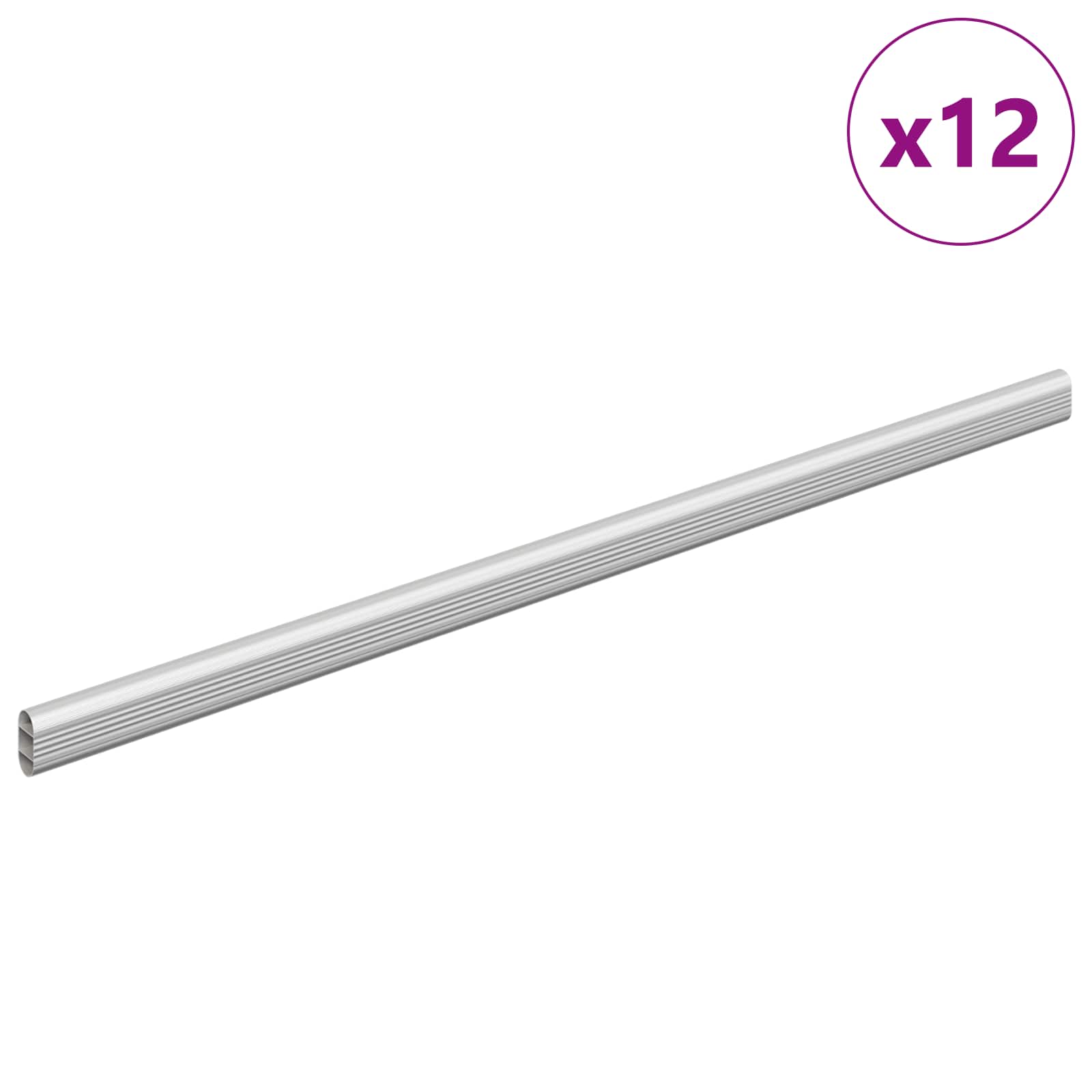 Kleiderstange 12 Stk. Silber 472 X 15 X 29 Mm Vidaxl