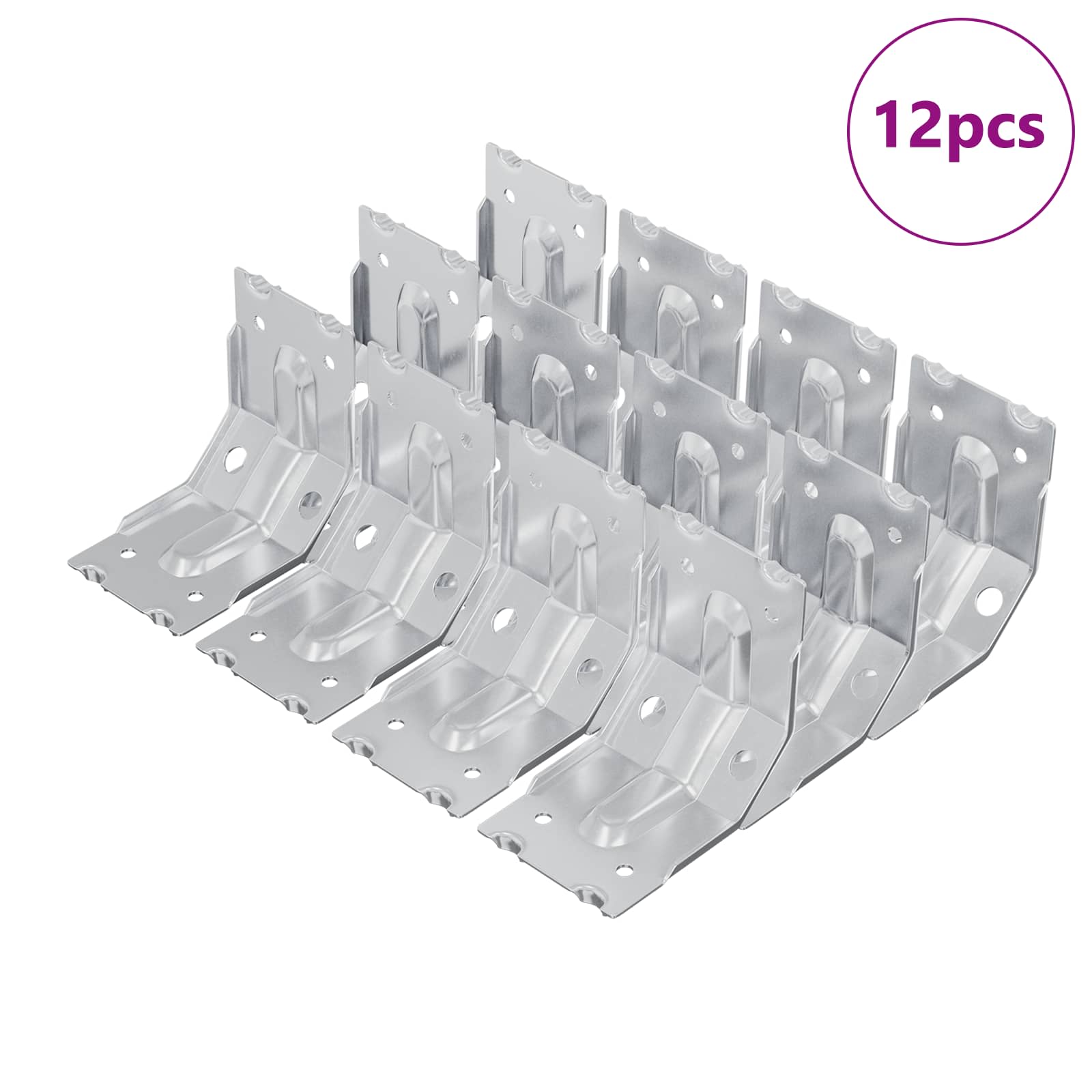 Vidaxl Bracket 12 Zinc-coated 106 X 55 X 1.5mm Steel