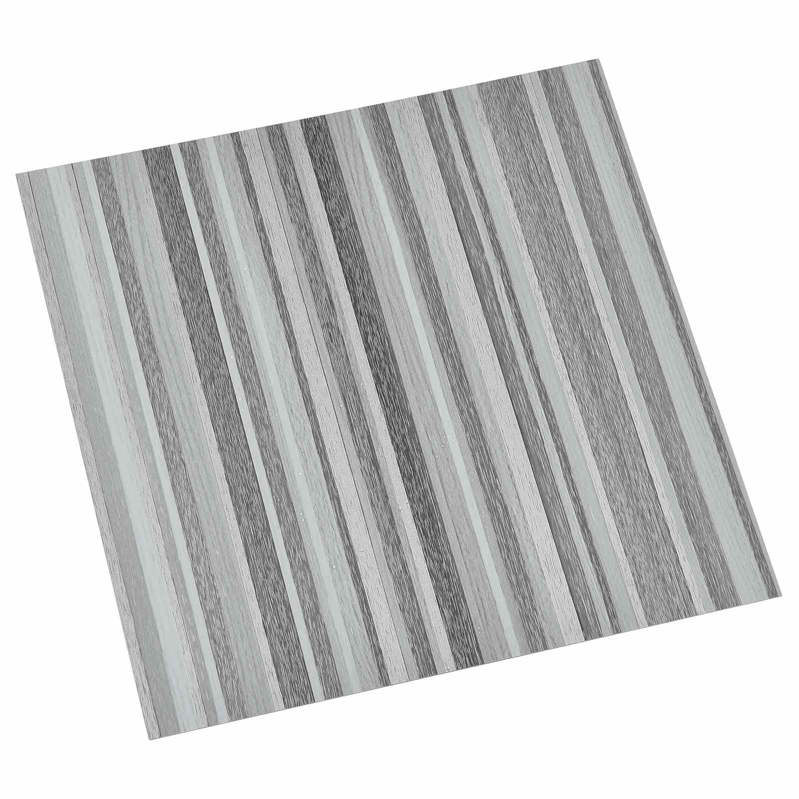 Vidaxl Self-adhesive Flooring Planks Grey And Black 30.5 X 30.5 Cm