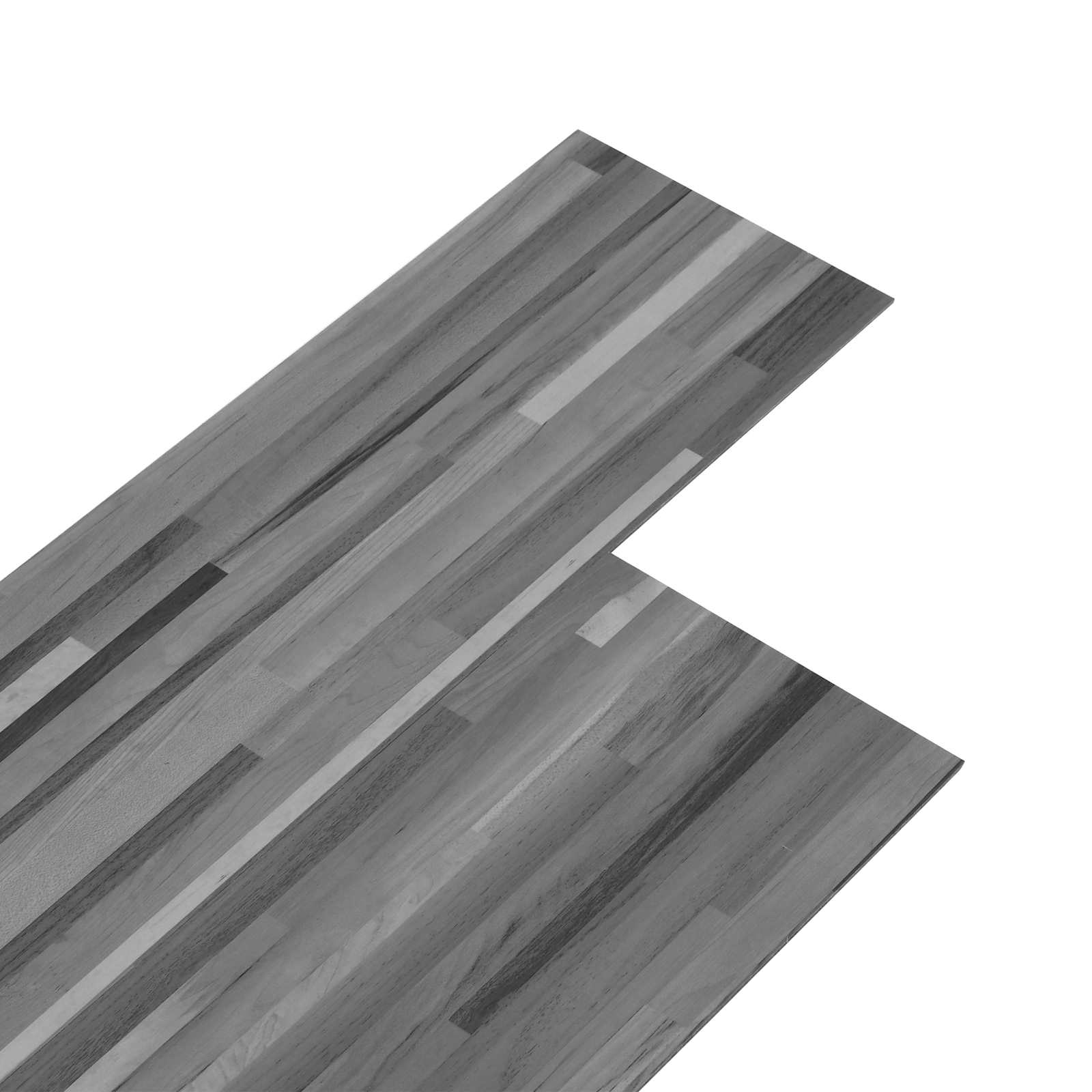 Vidaxl Self-adhesive Pvc Flooring Planks Striped Grey 30.5 X 61 Cm