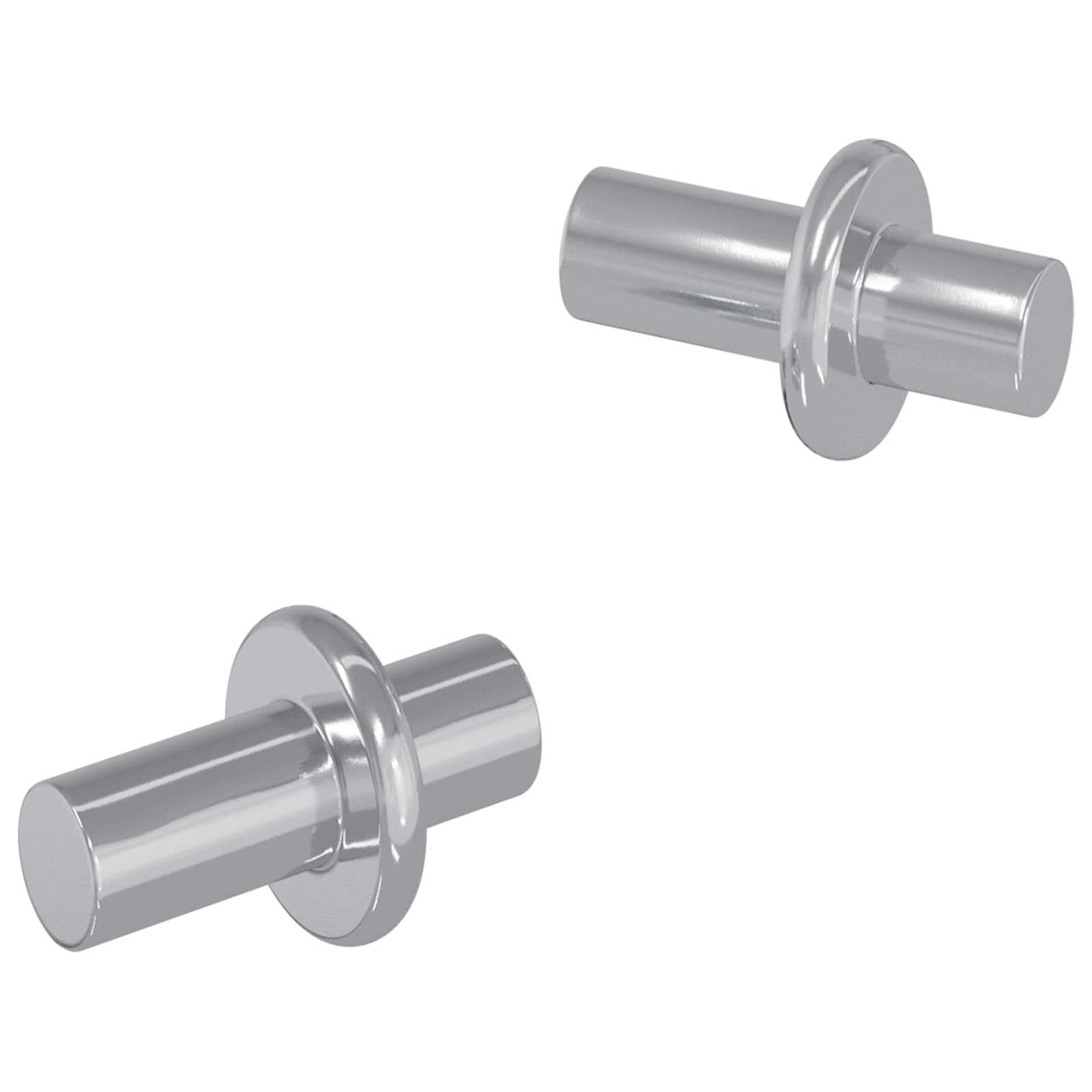 Regalstecker 2 Stk. Silber 8,6 X 8,6 X 14,6 Mm Stahl Vidaxl