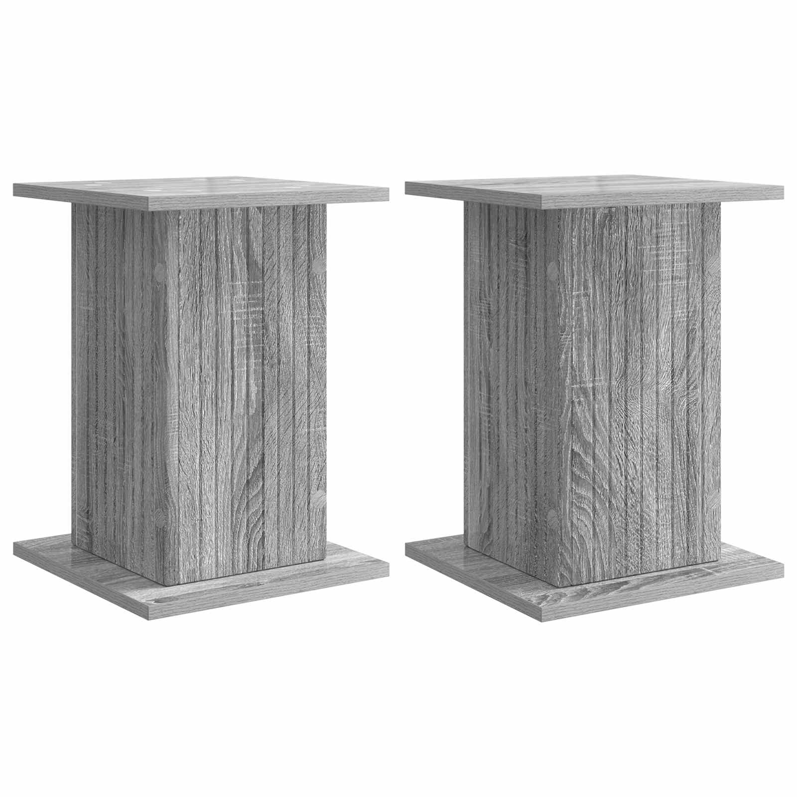 Vidaxl Plant Stand 2 Pcs Grey Sonoma 30.5 X 30 X 43 Cm Engineered Wood