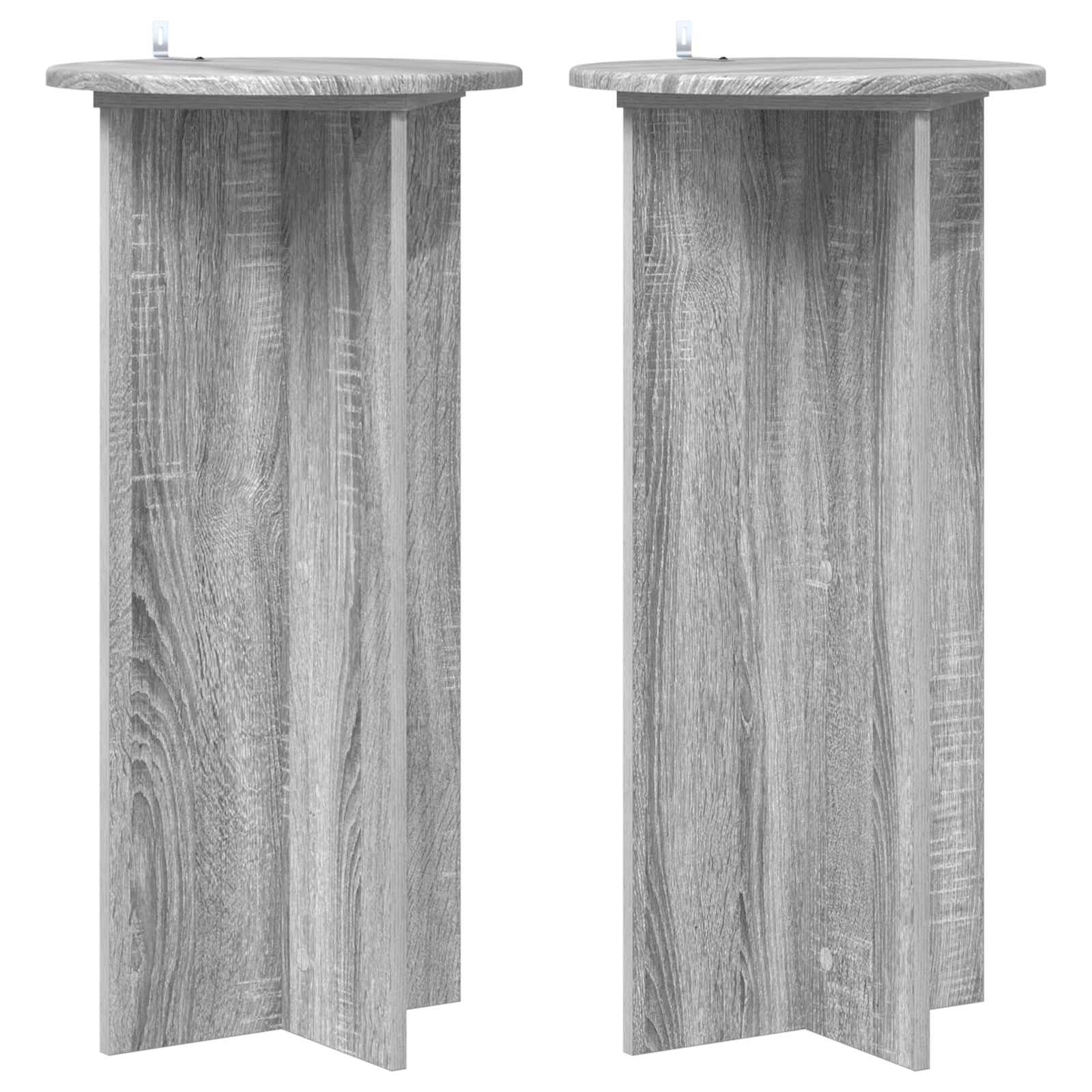 Vidaxl Plant Stand 2 Pcs Grey Sonoma 40 X 40 X 80 Cm Engineered Wood