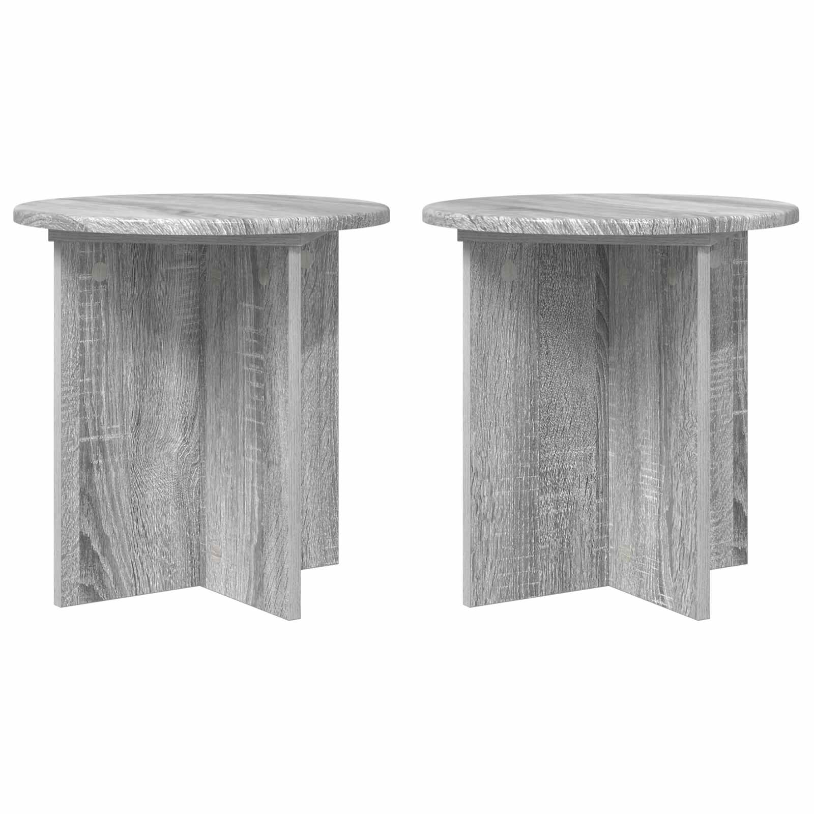 Vidaxl Plant Stand 2 Pcs Grey Sonoma 40 X 40 X 40 Cm Engineered Wood