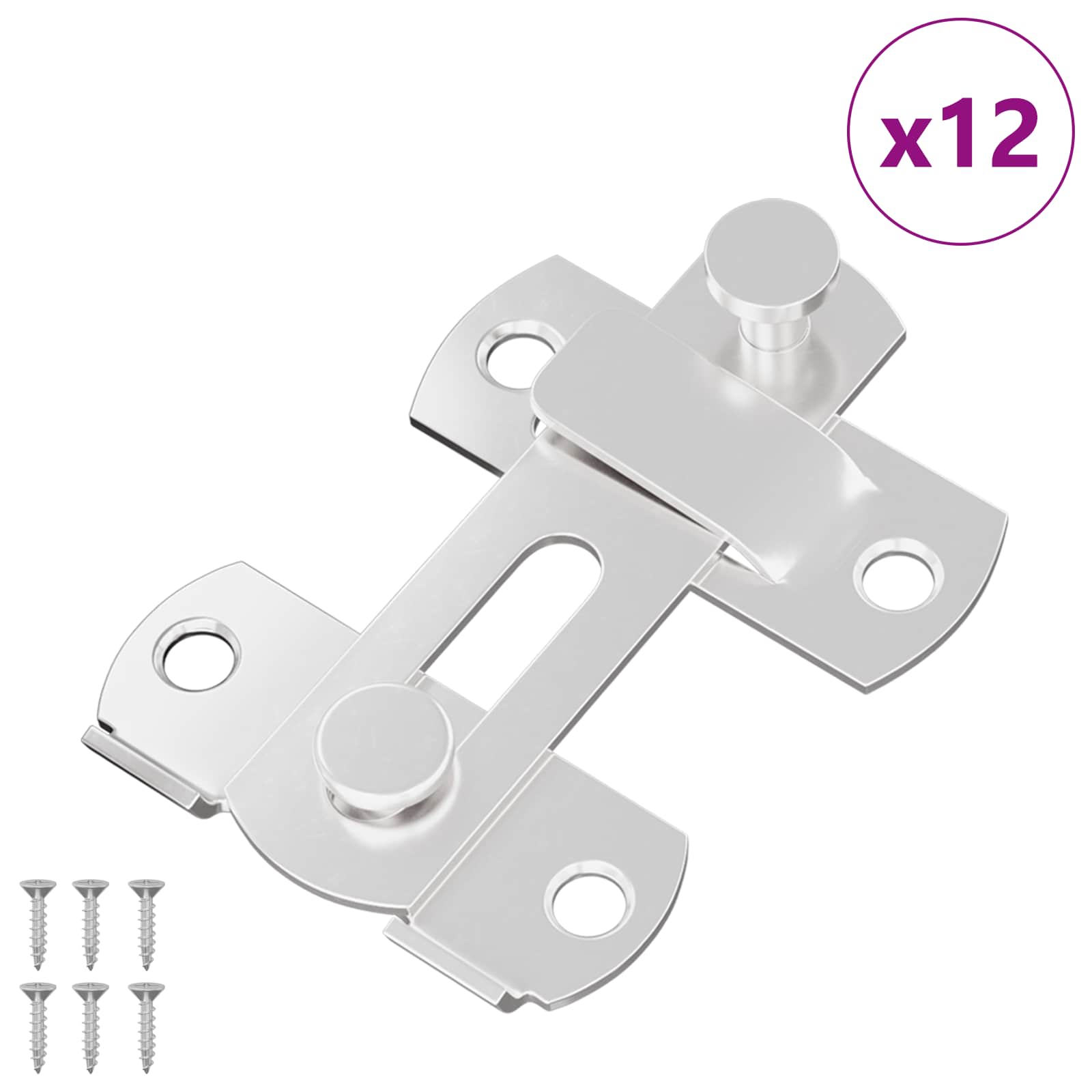Türverschluss 12 Stk. Silber 70 X 8 Mm Stahl Vidaxl