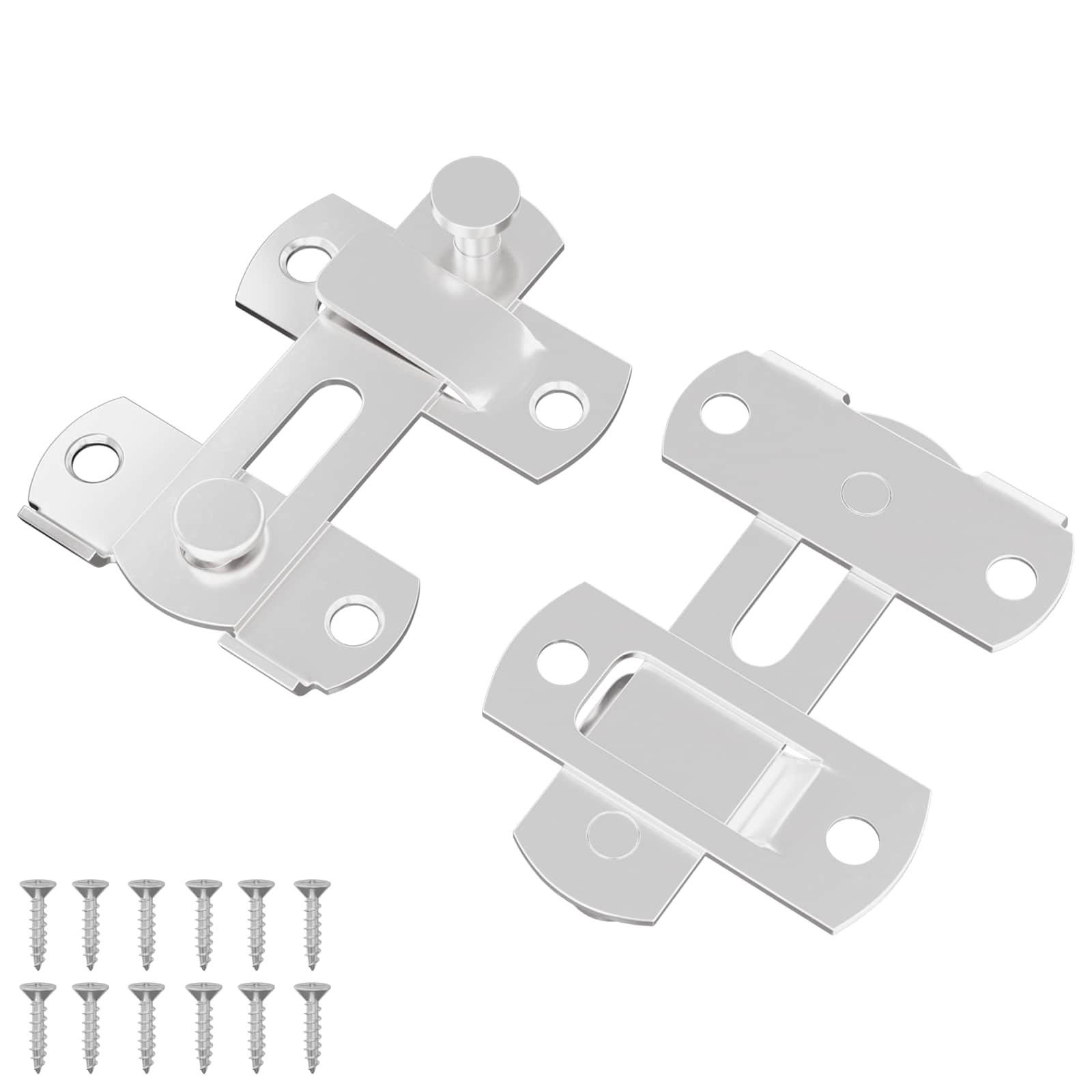 Türverschluss 2 Stk. Silber 70 X 8 Mm Stahl Vidaxl