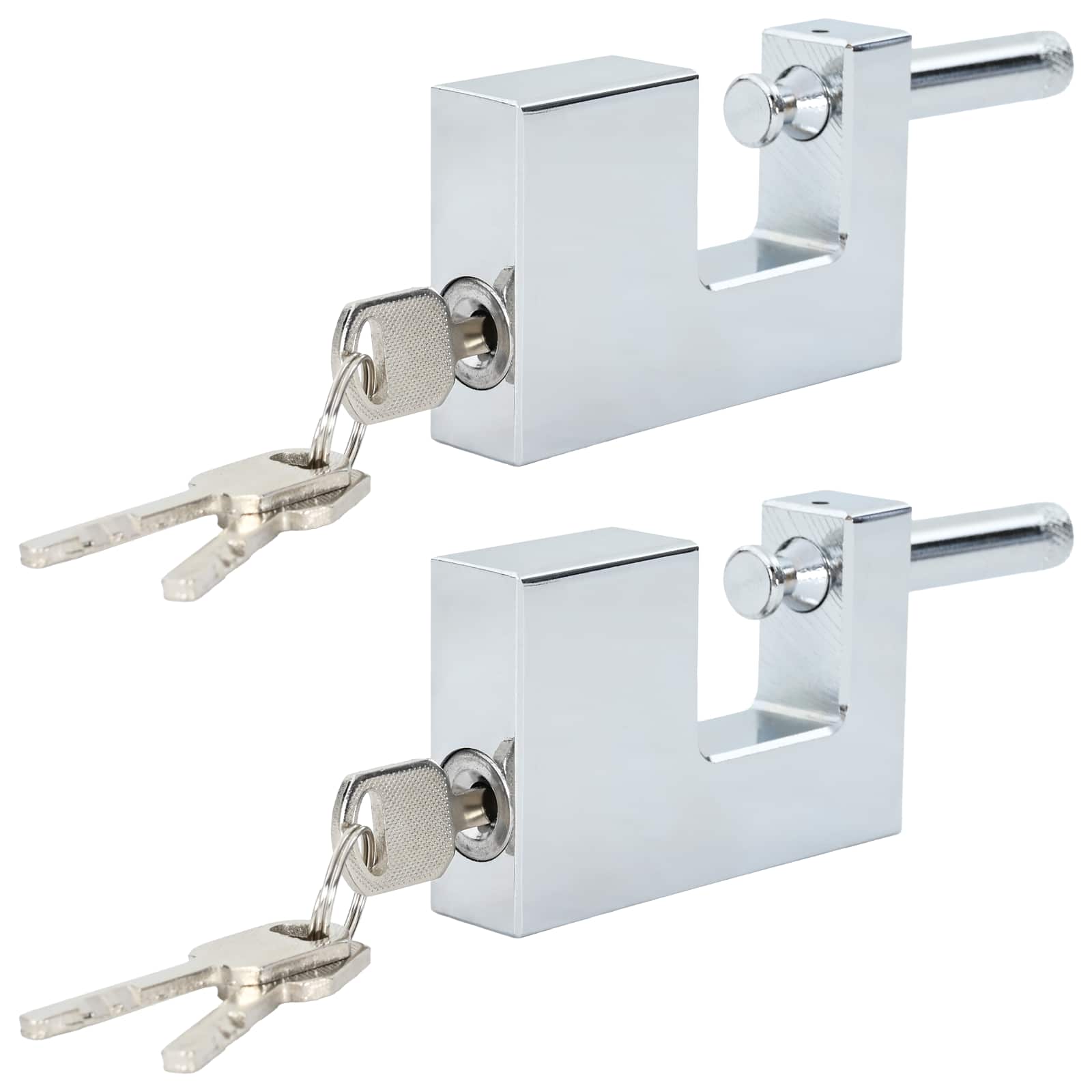 Vidaxl Padlock 2 Pcs Silver Steel