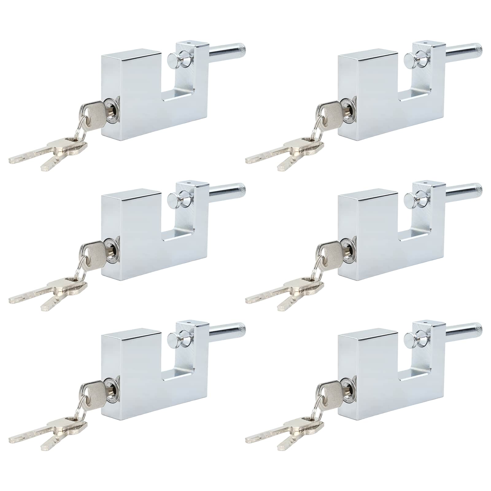 Vidaxl Padlock 6 Pcs Silver Steel