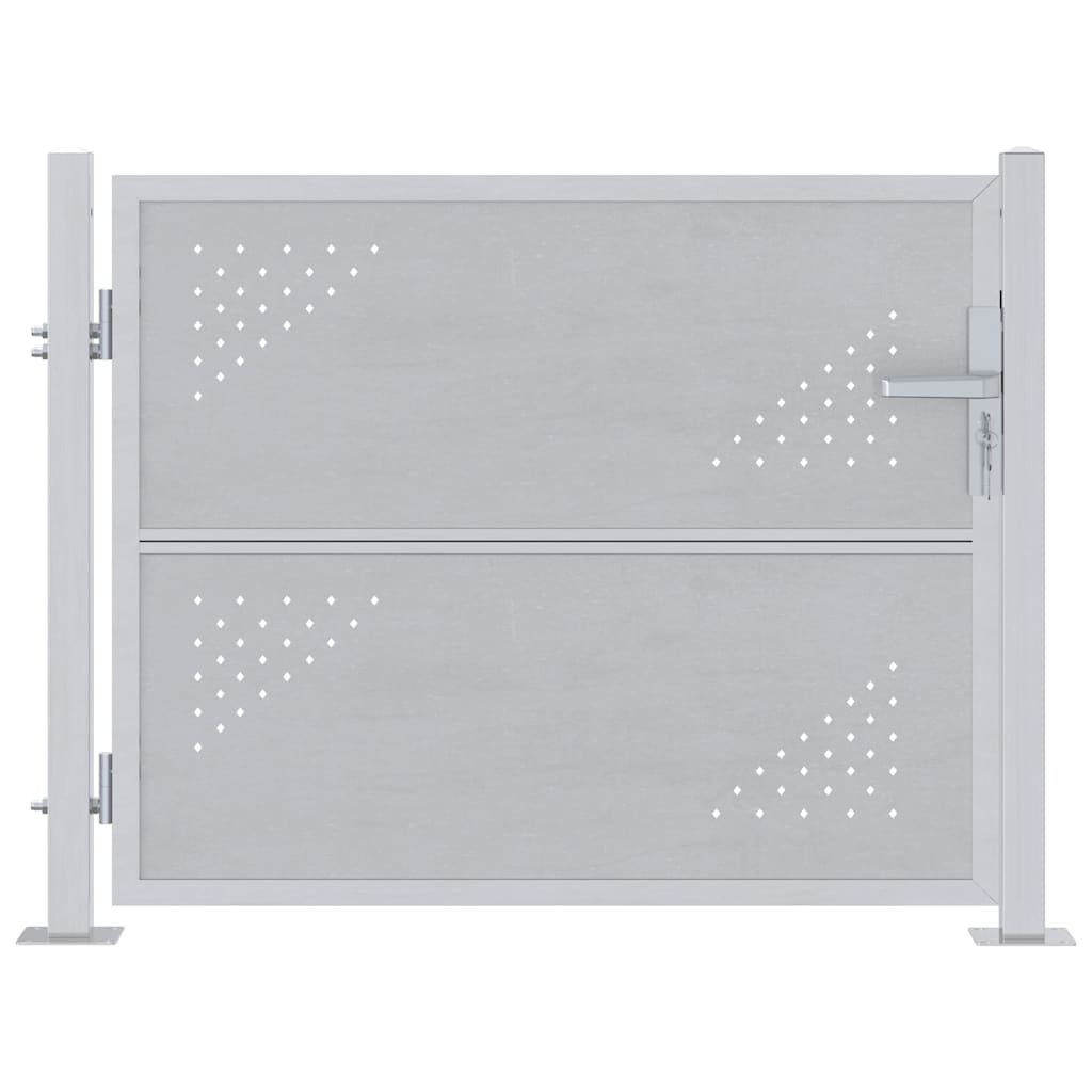 Gartentor Mit Schloss Silber 85 X 70 Cm Edelstahl Vidaxl
