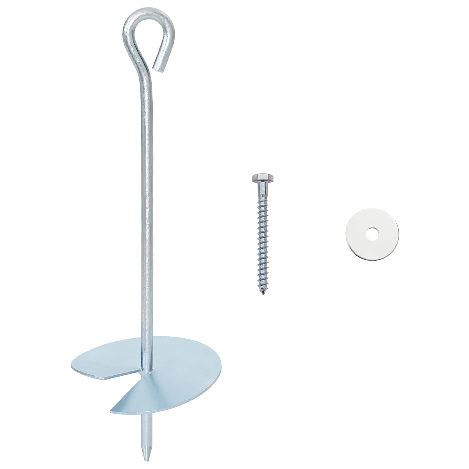 Erdanker 10 Stk. Ø10 X 30 Cm Galvanisiertes Metall Silber Vidaxl