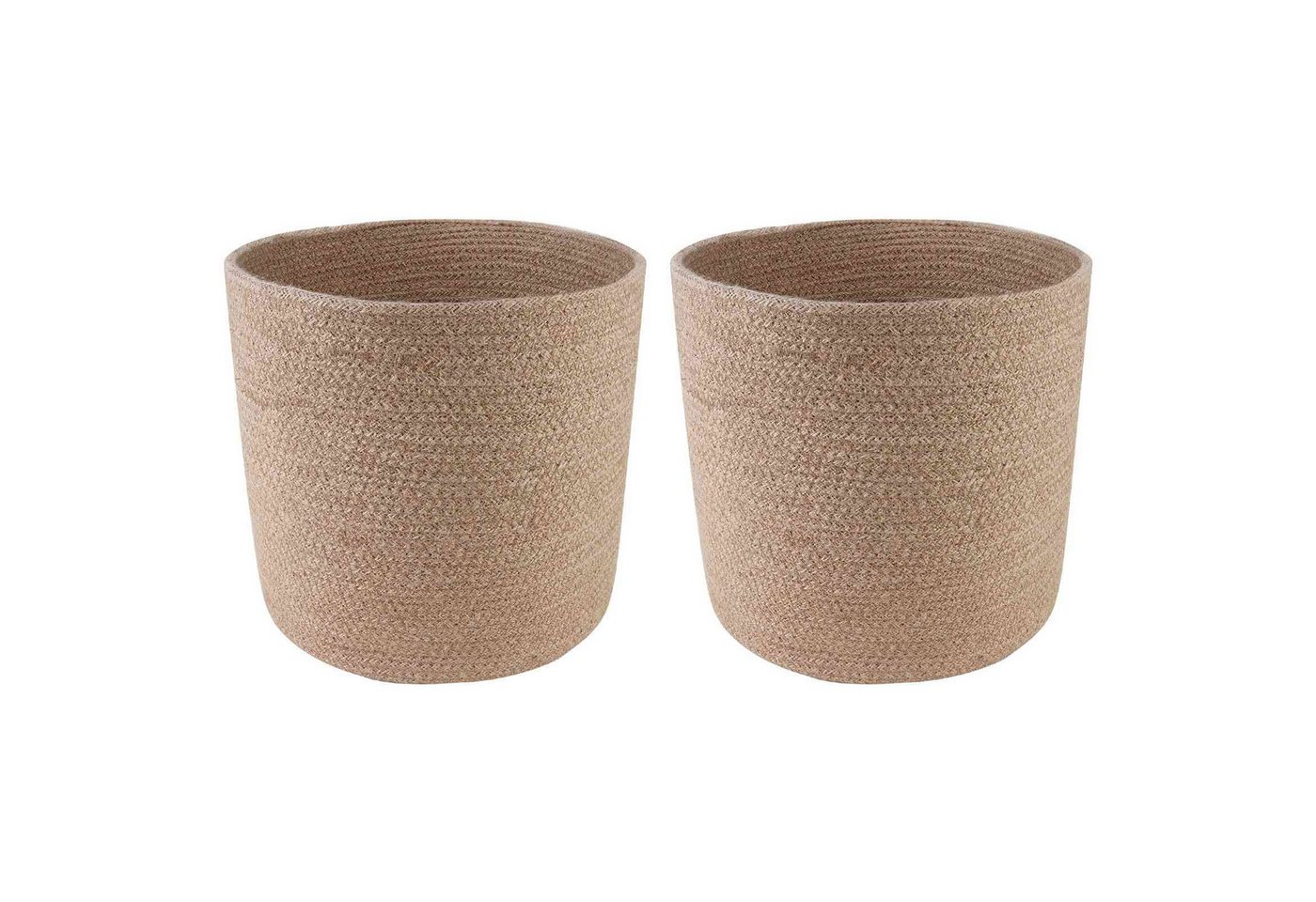 Vidaxl Plant Pot Set 2 Pcs Natural Ø 28 X 28 Cm 100% Tossa Jute