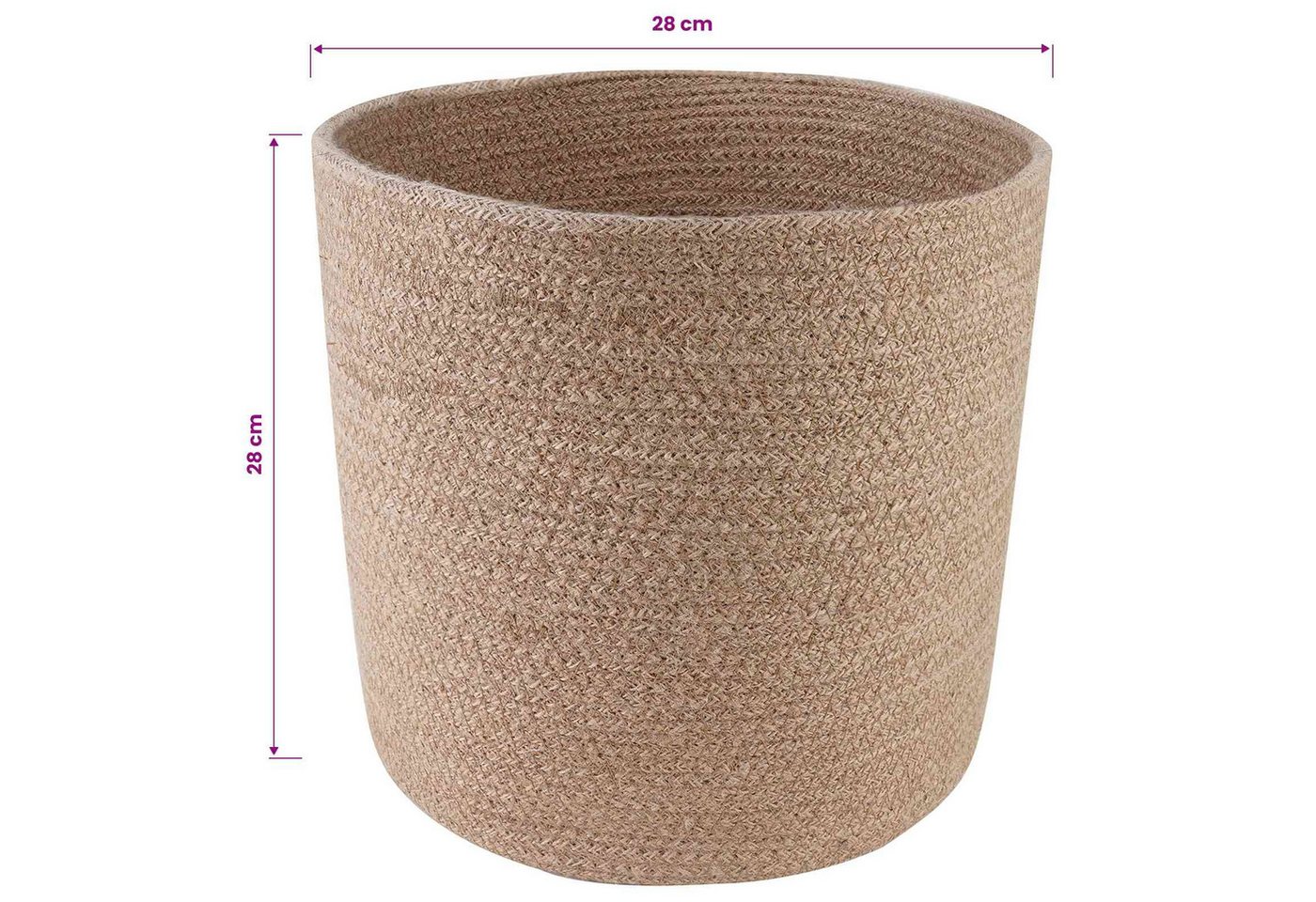 Vidaxl Plant Pot Set 2 Pcs Natural Ø 28 X 28 Cm 100% Tossa Jute Bild 3