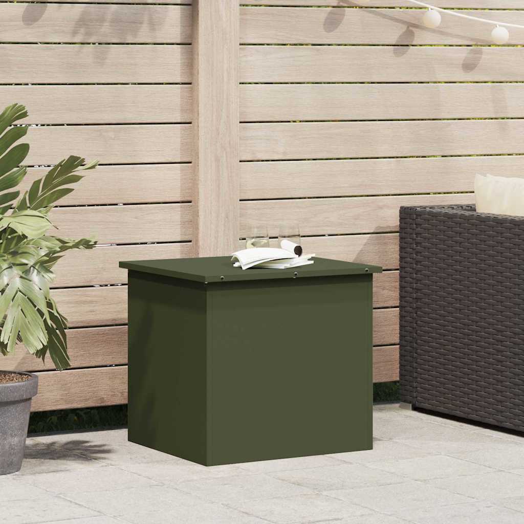 Vidaxl Garden Storage Cushion Box Galvanised Steel 55 X 50.5 X 50 Cm