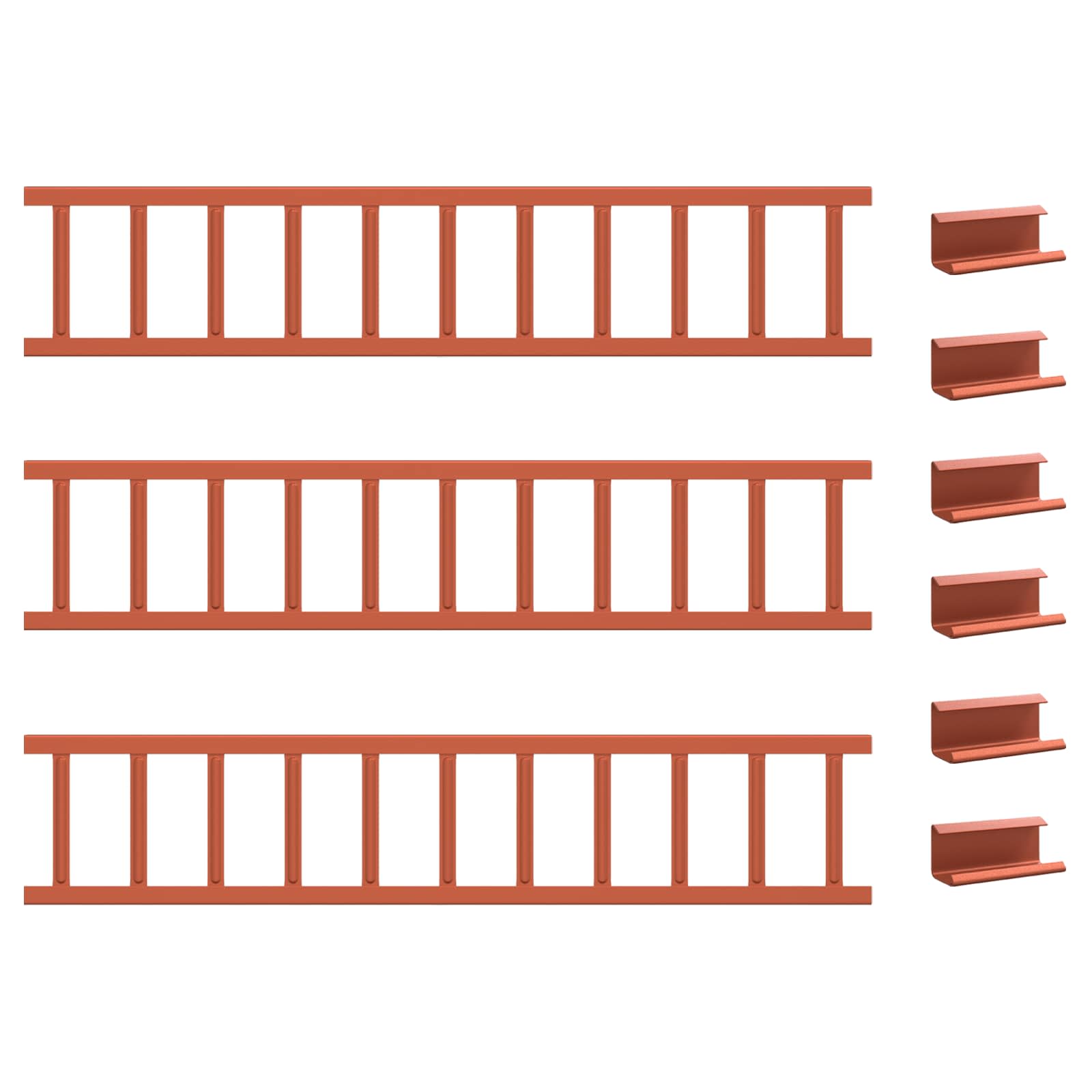 Vidaxl Roof Snow Guard Red 300 X 2.5 X 20 Cm Steel