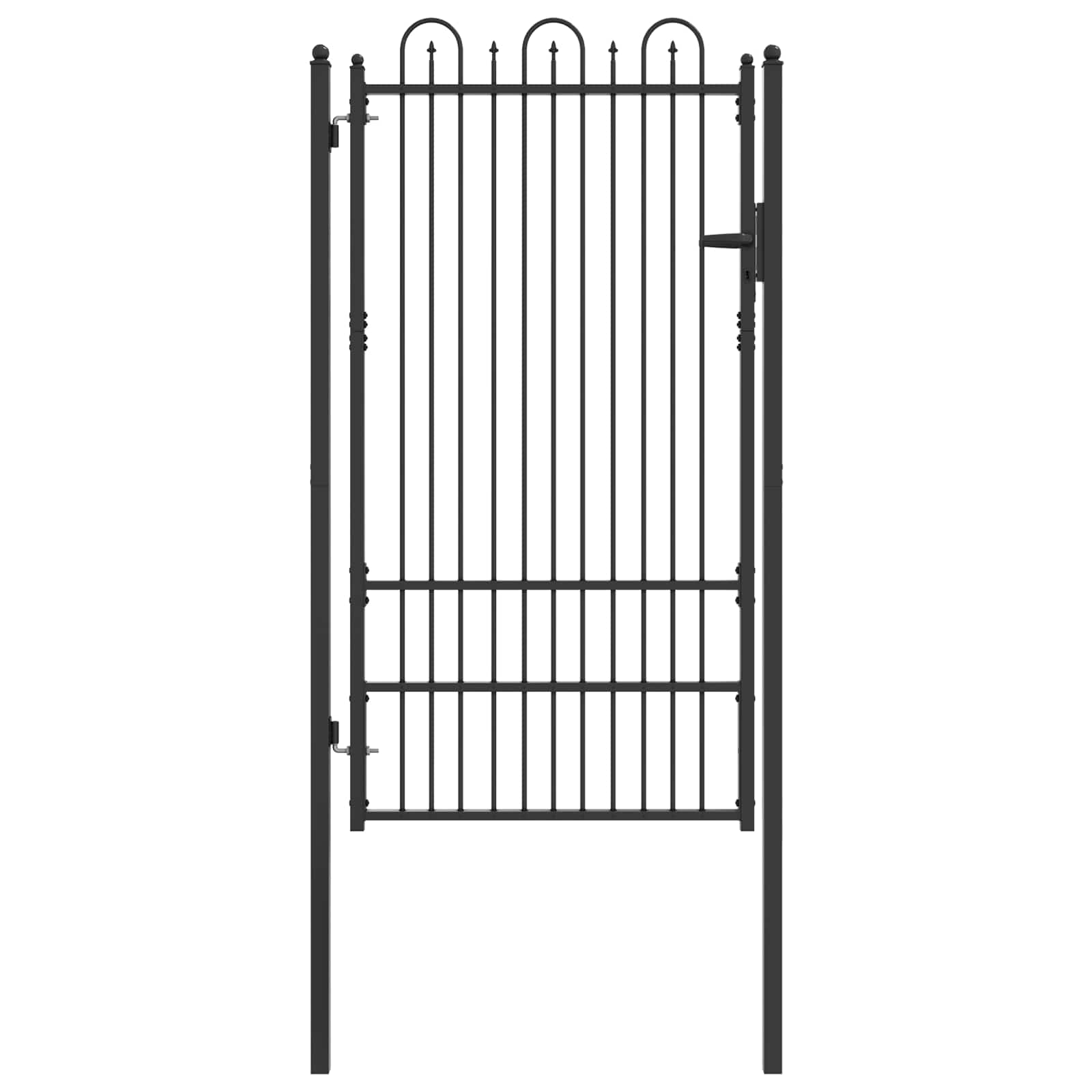 Vidaxl Fence Gate Dronten 100 X 175 Cm Steel Black Lockable