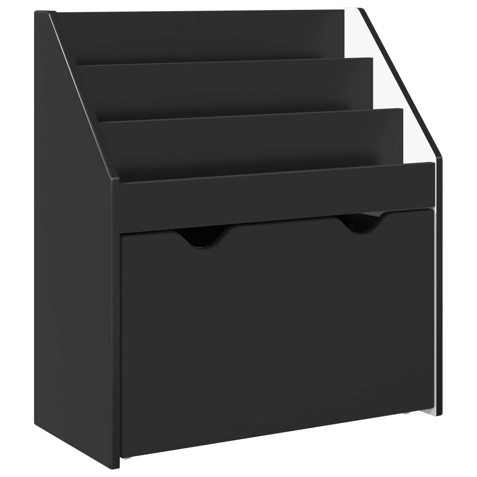Vidaxl Kids Bookshelf Black 60 X 29.5 X 69 Cm Engineered Wood