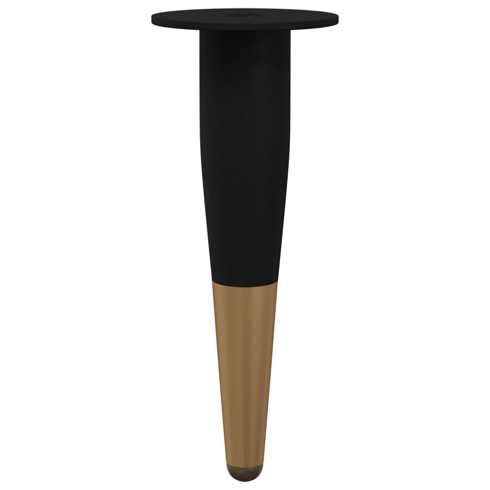 Vidaxl Furniture Feet 2 Pcs Black And Gold Ø 40 X 98 Mm Iron