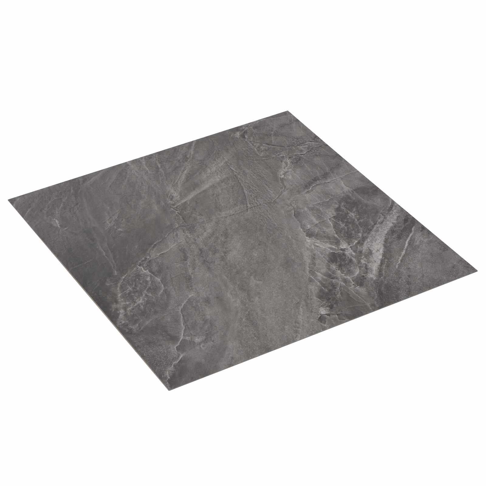 Vidaxl Self-adhesive Flooring Planks Black 30.5 X 30.5 Cm 20 Pcs Pvc