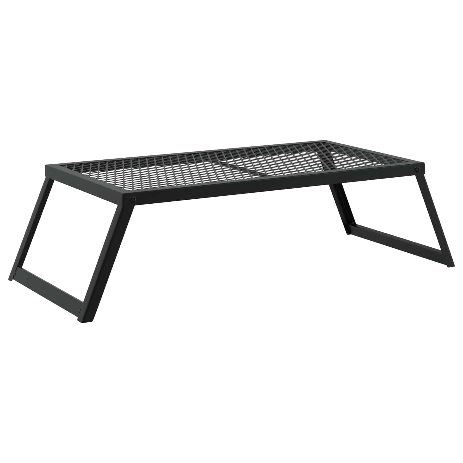 Vidaxl Foldable Camping Grill 58 X 31 X 2 Cm Alloy Steel Black