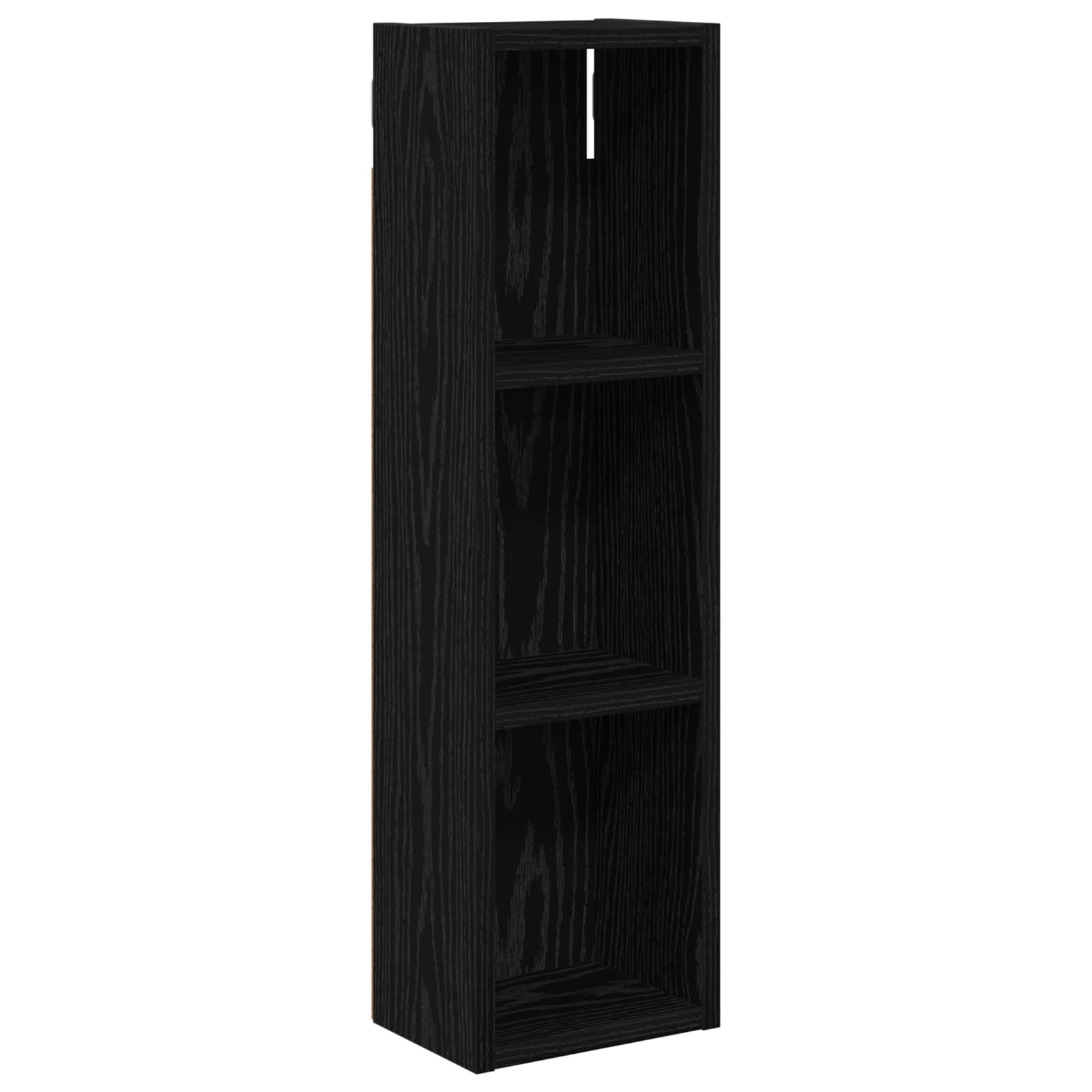 Vidaxl Bathroom Wall Cabinet Black Oak 20 X 14 X 70 Cm Engineered Wood