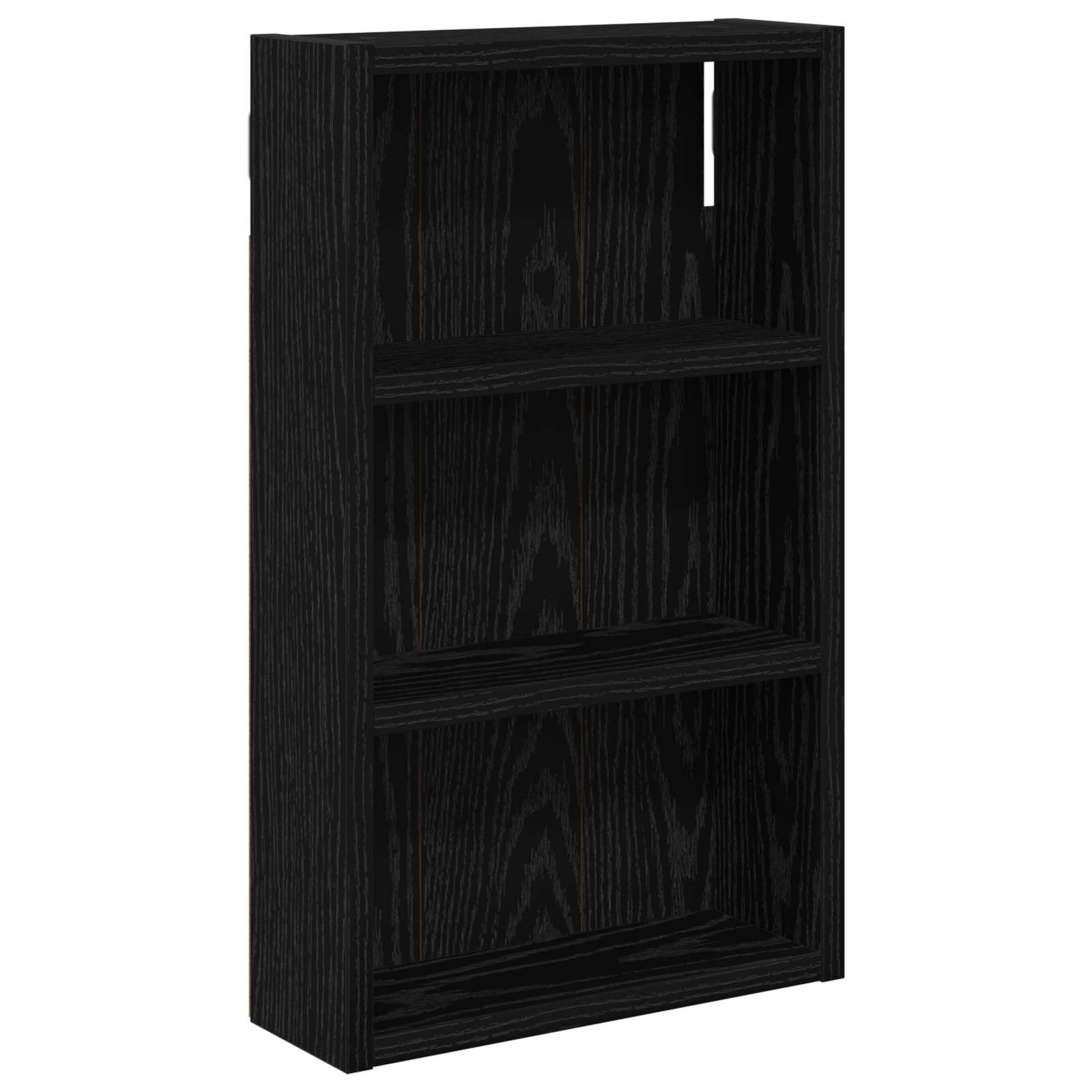 Vidaxl Bathroom Wall Cabinet Black Oak 30 X 10 X 50 Cm Engineered Wood