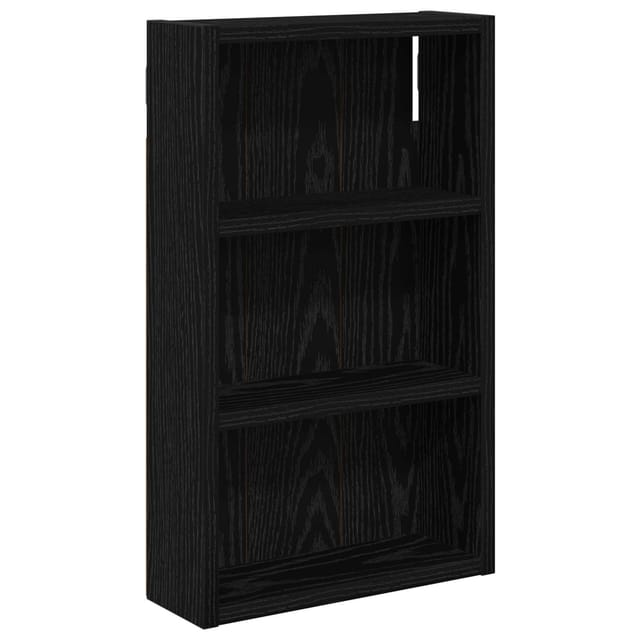 Vidaxl Bathroom Wall Cabinet Black Oak 30 X 10 X 50 Cm Engineered Wood