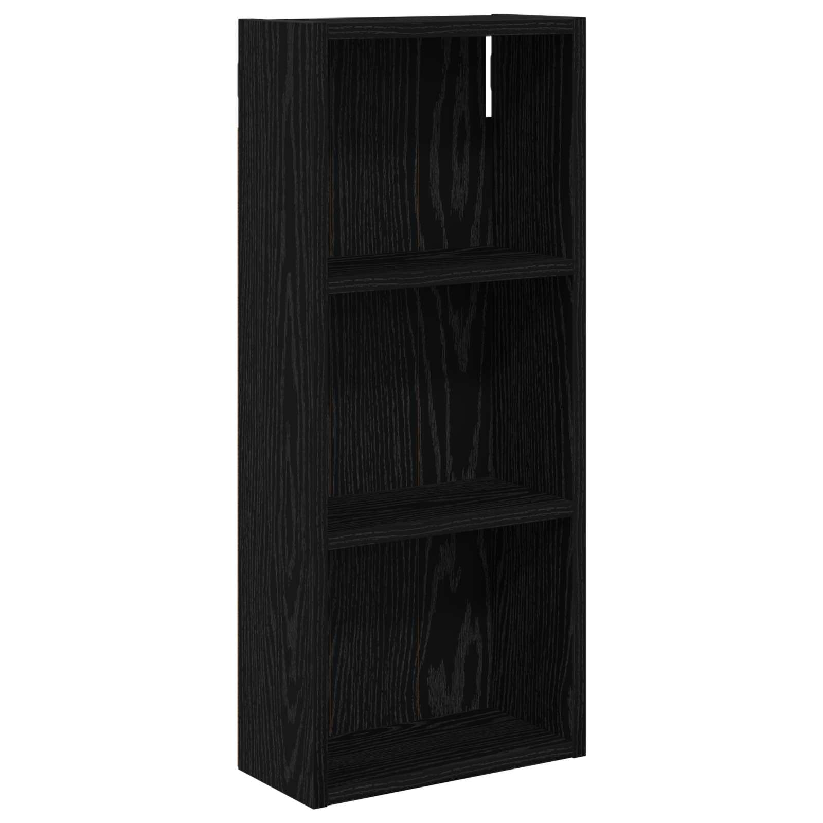 Vidaxl Bathroom Wall Cabinet Black Oak 30 X 14 X 70 Cm Engineered Wood