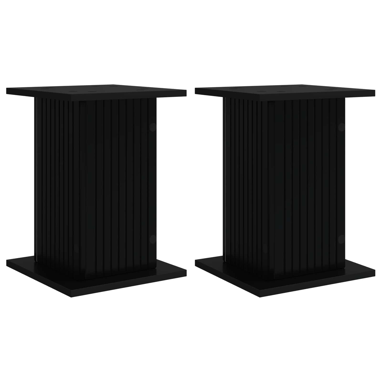 Vidaxl Plant Stand 2 Pcs Black 30.5 X 30 X 43 Cm Engineered Wood