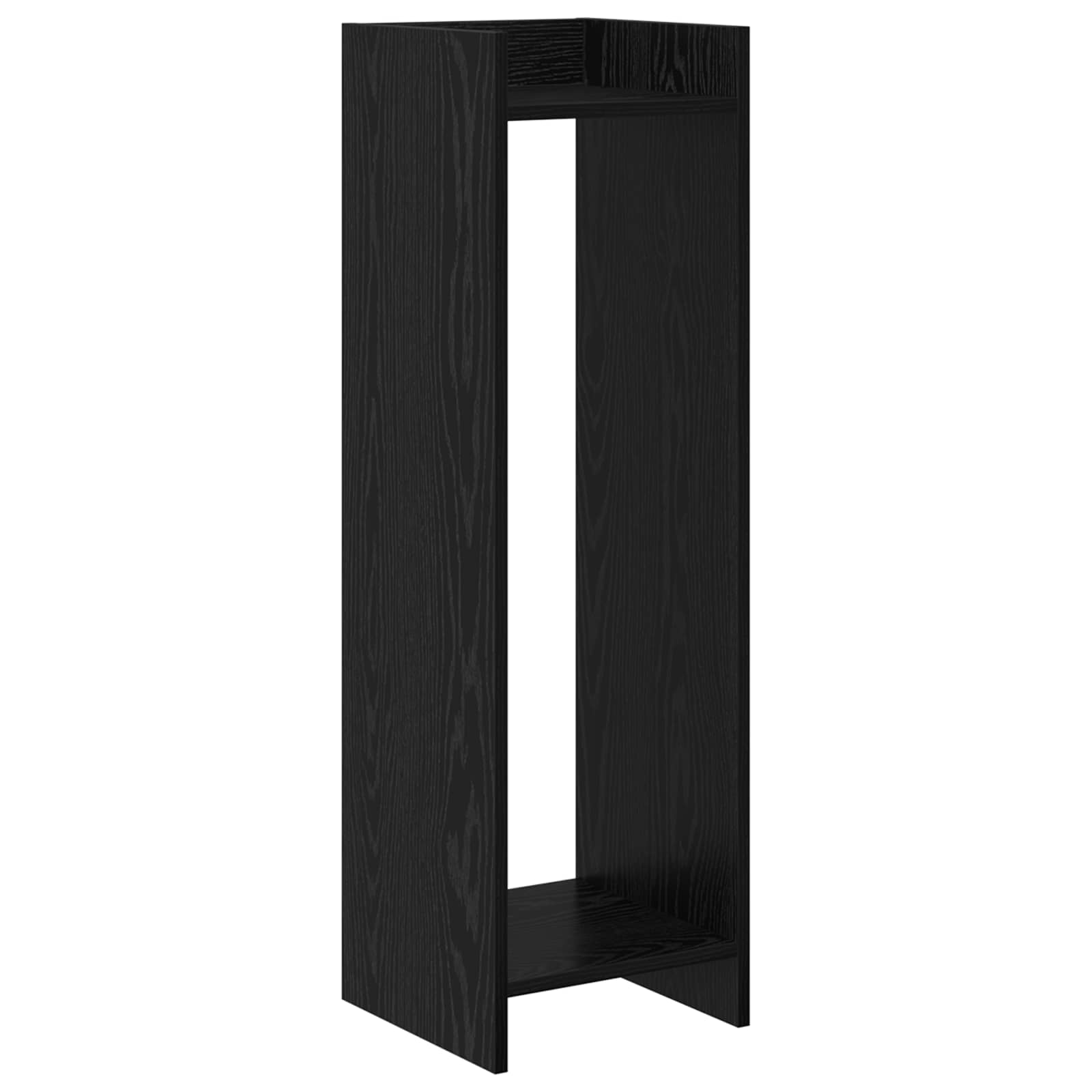 Vidaxl Plant Stand Black Oak 30 X 30 X 100 Cm Engineered Wood
