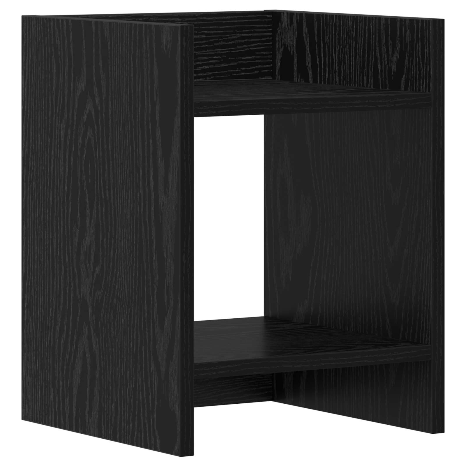 Vidaxl Plant Stand Black Oak 30 X 30 X 40 Cm Engineered Wood