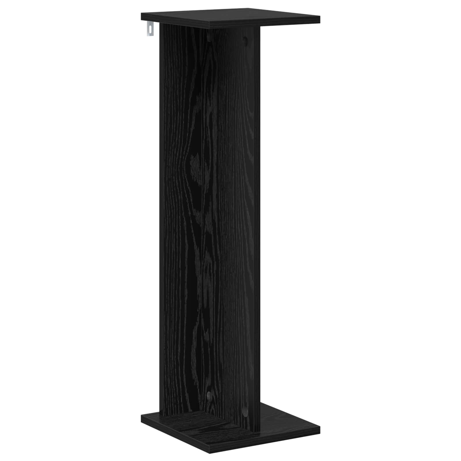 Vidaxl Plant Stand Black Oak 25 X 25.5 X 80.5 Cm Engineered Wood