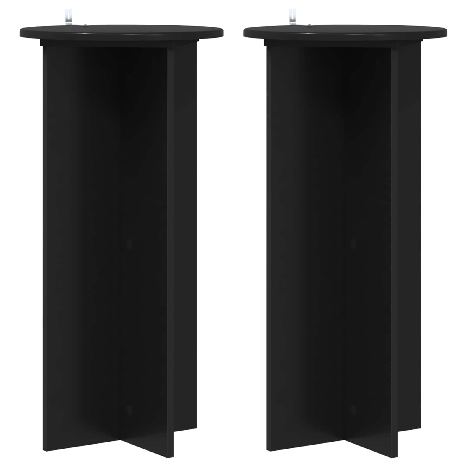 Vidaxl Plant Stand 2 Pcs Black 40 X 40 X 80 Cm Engineered Wood