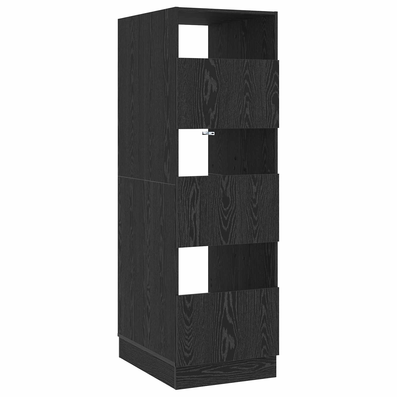 Vidaxl Laundry Cabinet Set Black Oak 50 X 68 X 162 Cm Engineered Wood