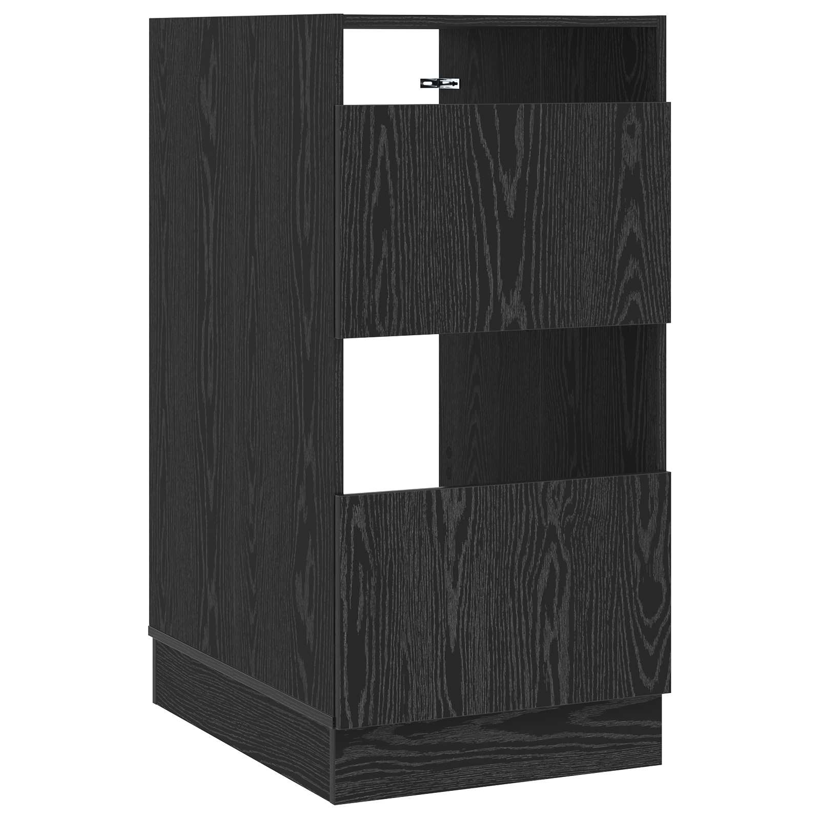 Vidaxl Laundry Cabinet Set Black Oak 50 X 68 X 102 Cm Engineered Wood