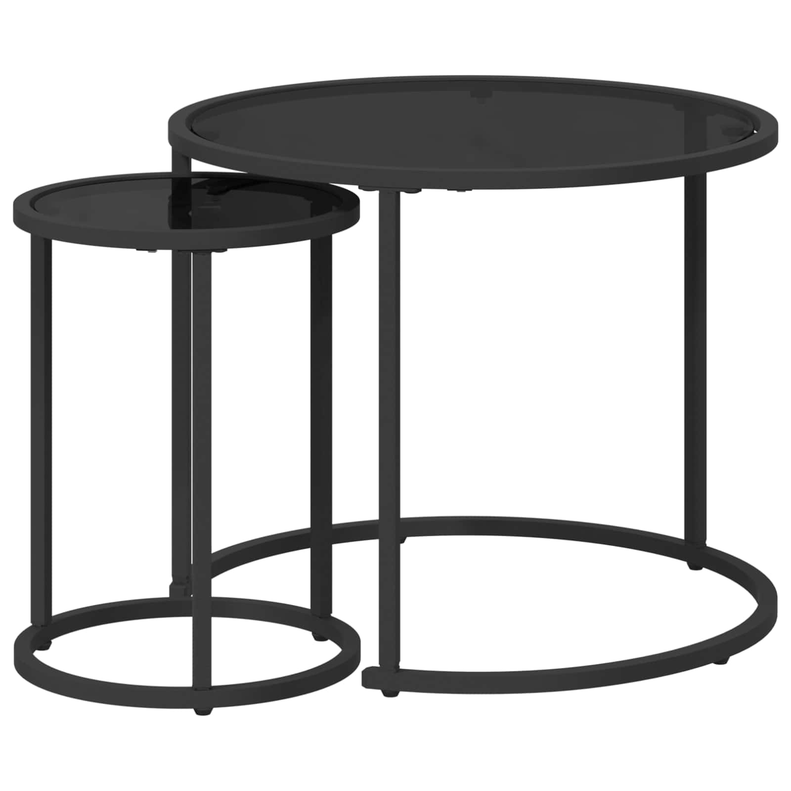 Kaffeetisch Set 2 Stk. 55 X 55 X 45 Cm Stahl Vidaxl