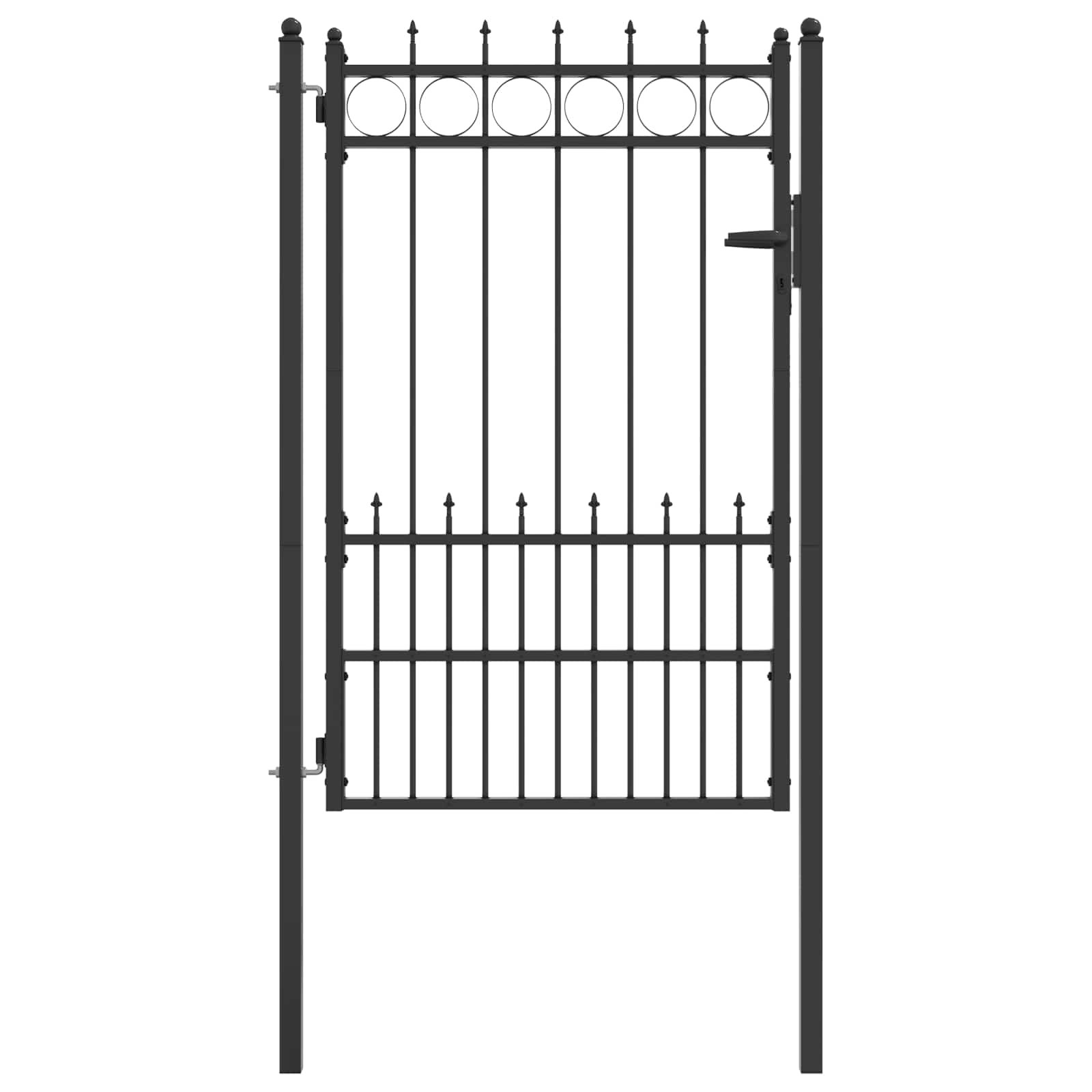 Vidaxl Fence Gate Horst Steel Black Lockable