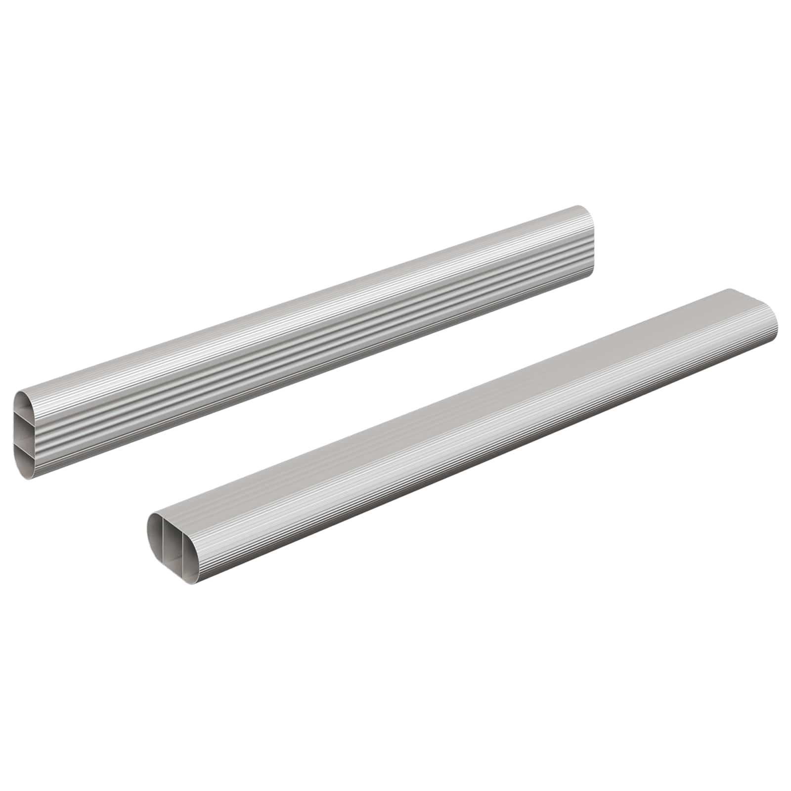Kleiderstange 2 Stk. Silber 264 X 15 X 29 Mm Aluminiumlegierung Vidaxl