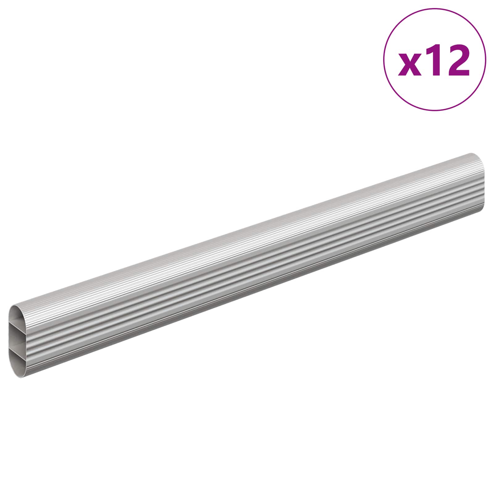 Kleiderstange 12 Stk. Silber 264 X 15 X 29 Mm Vidaxl