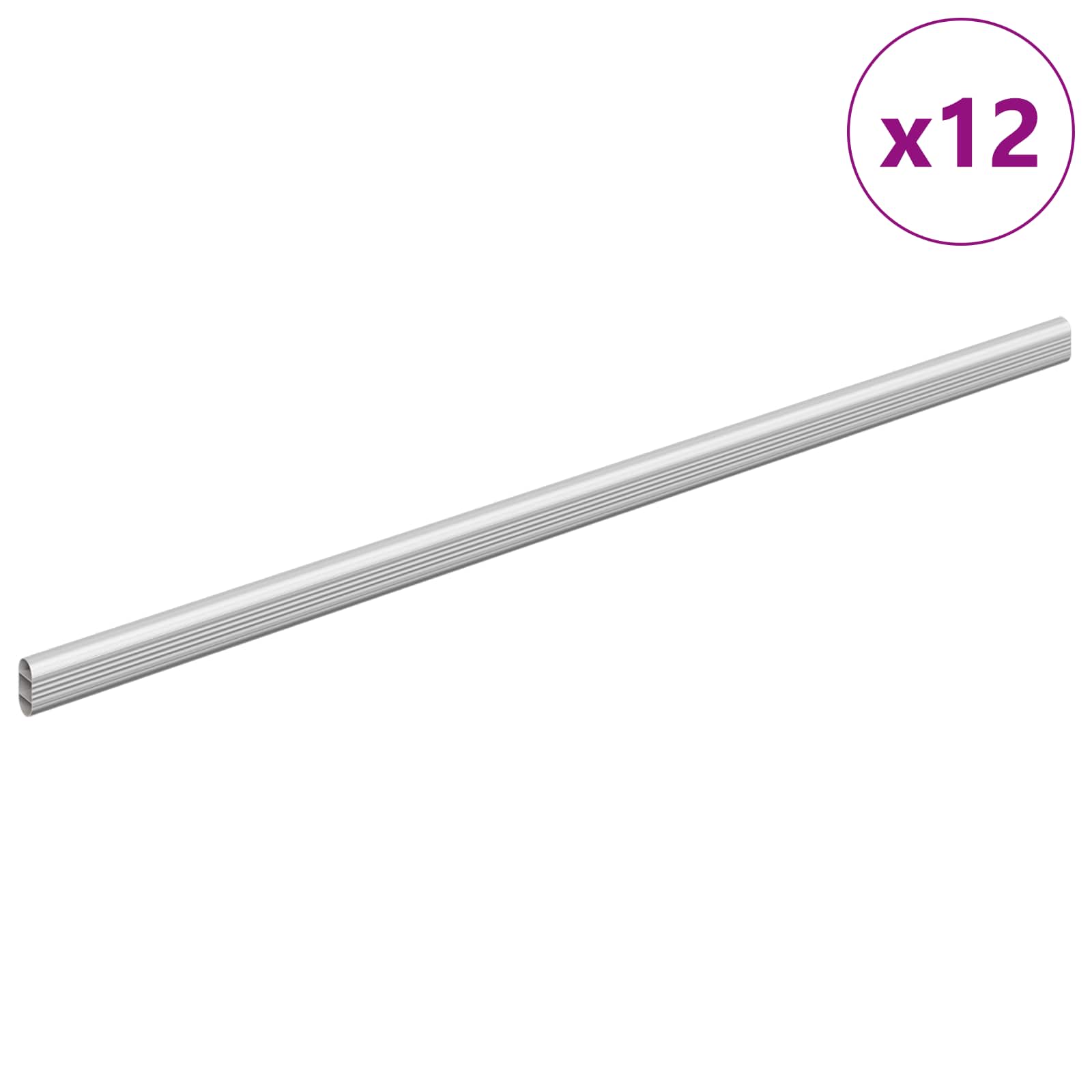 Kleiderstange 12 Stk. Silber 664 X 15 X 29 Mm Vidaxl