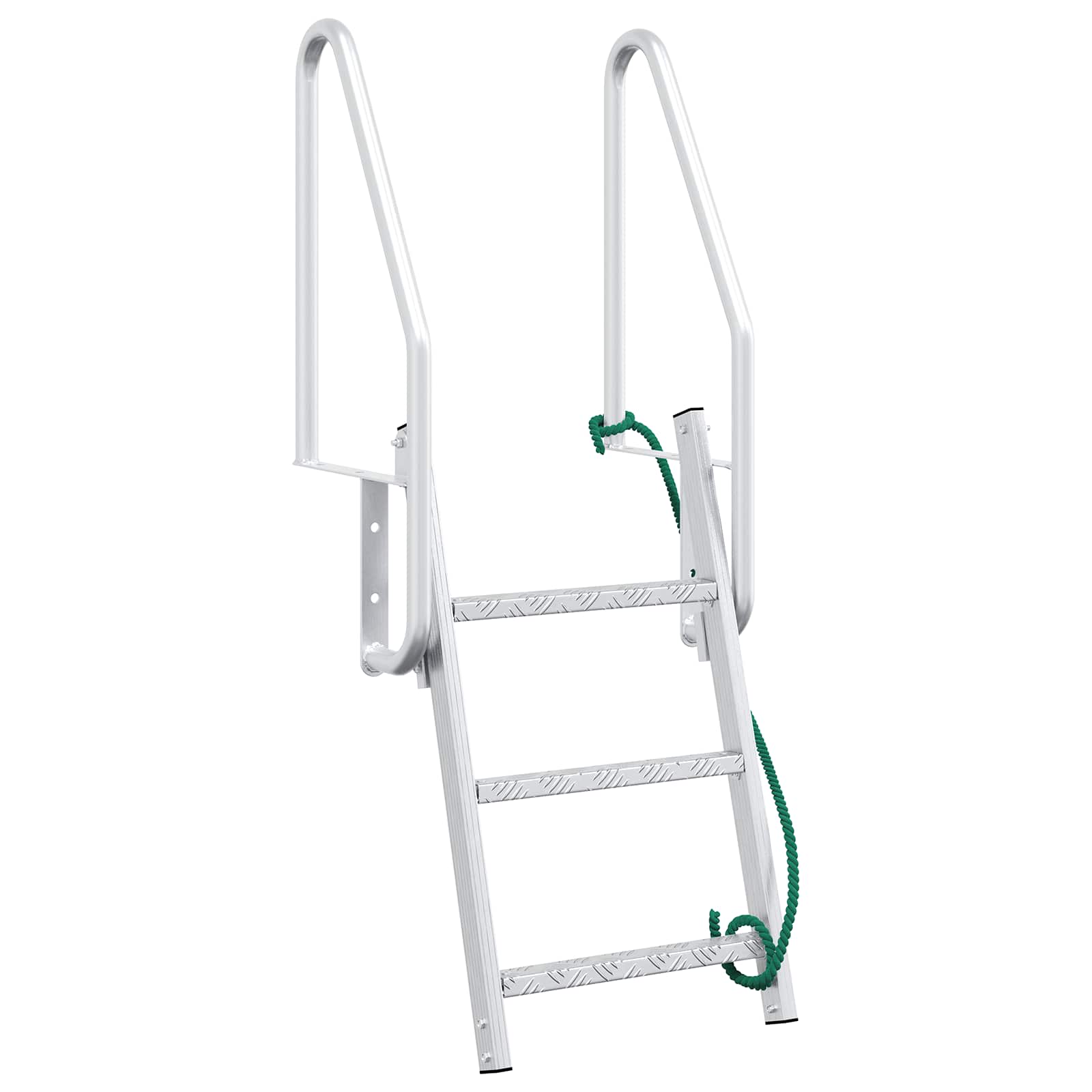 3-stufen Dockleiter Silber 58 X 77 X 144 Cm Aluminium Vidaxl