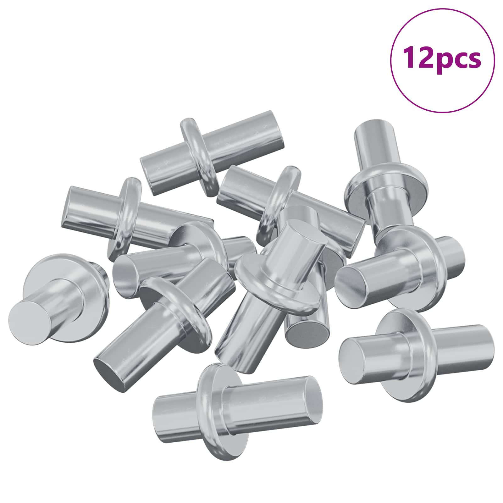 Regalstecker 12 Stk. Silber 8,6 X 8,6 X 14,6 Mm Stahl Vidaxl