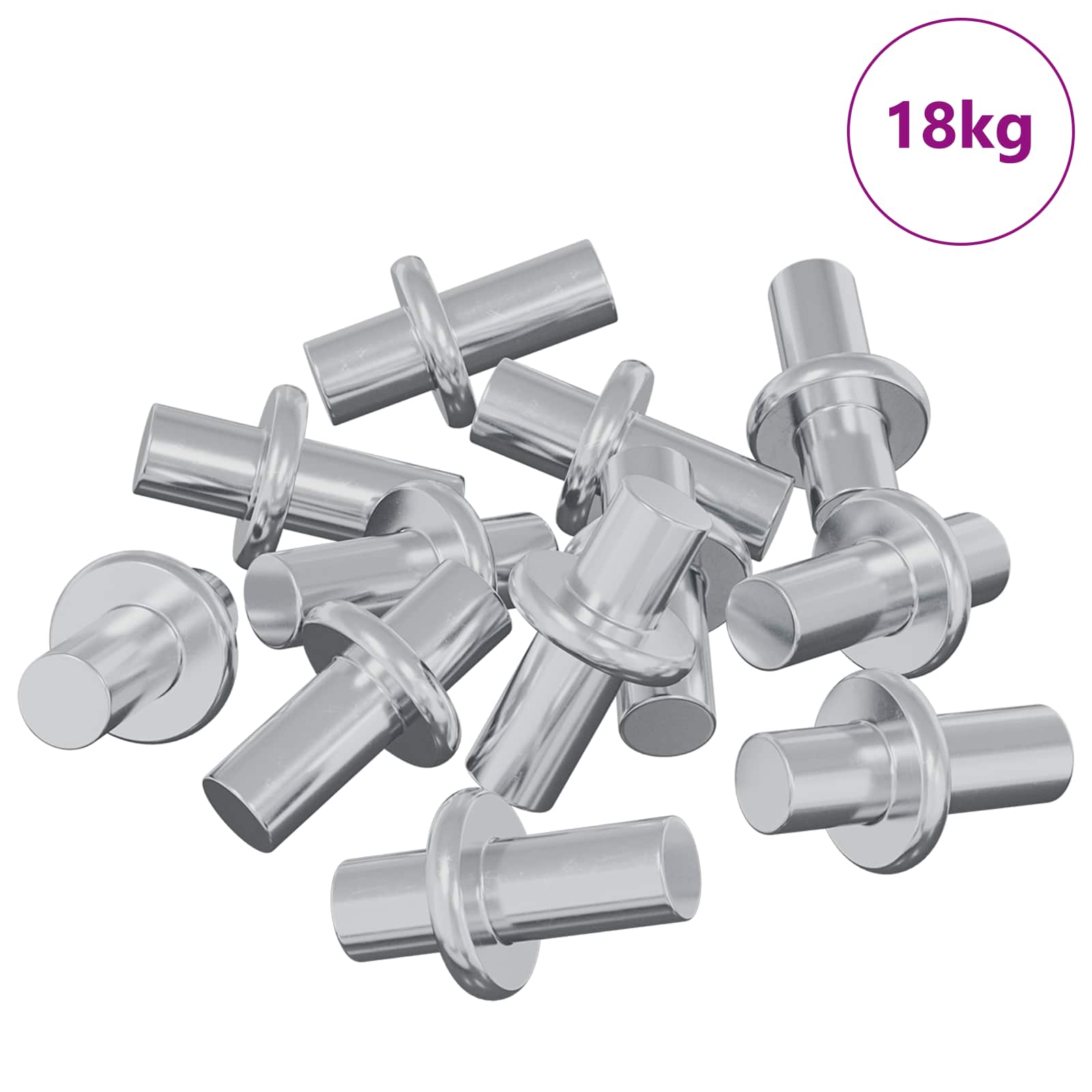 Vidaxl Shelf Peg 4500 Pcs Silver 8.6 X 8.6 X 14.6 Mm Steel